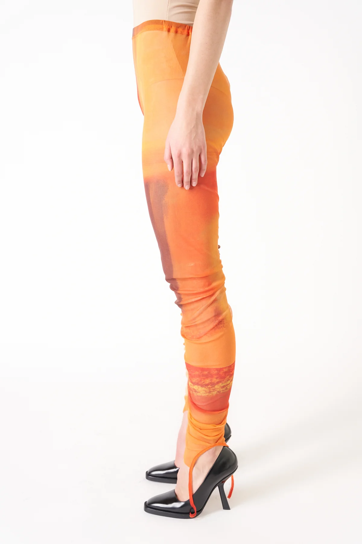 PAULA CANOVAS DEL VAS | ORANGE MESH LEGGINGS - Image 3