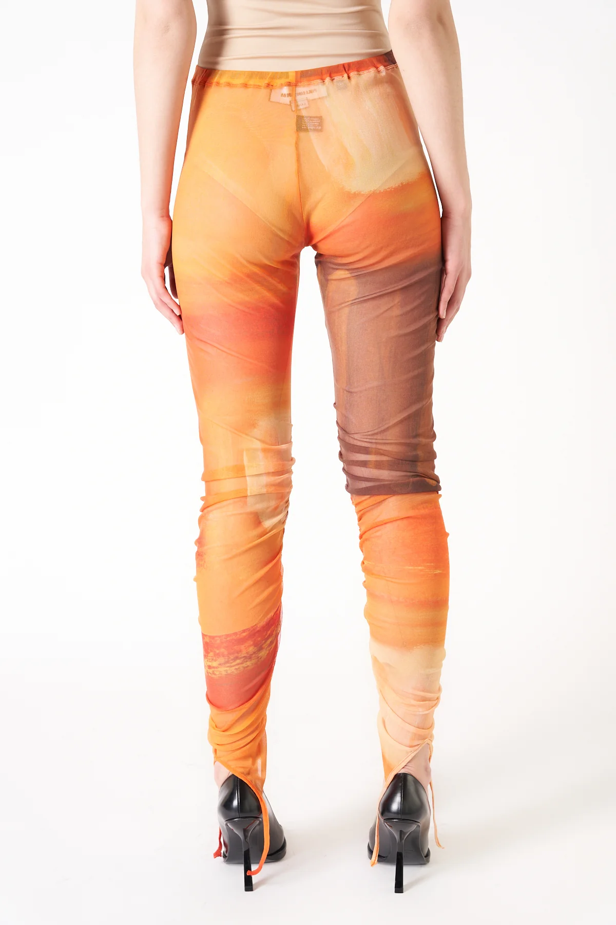 PAULA CANOVAS DEL VAS | ORANGE MESH LEGGINGS - Image 4