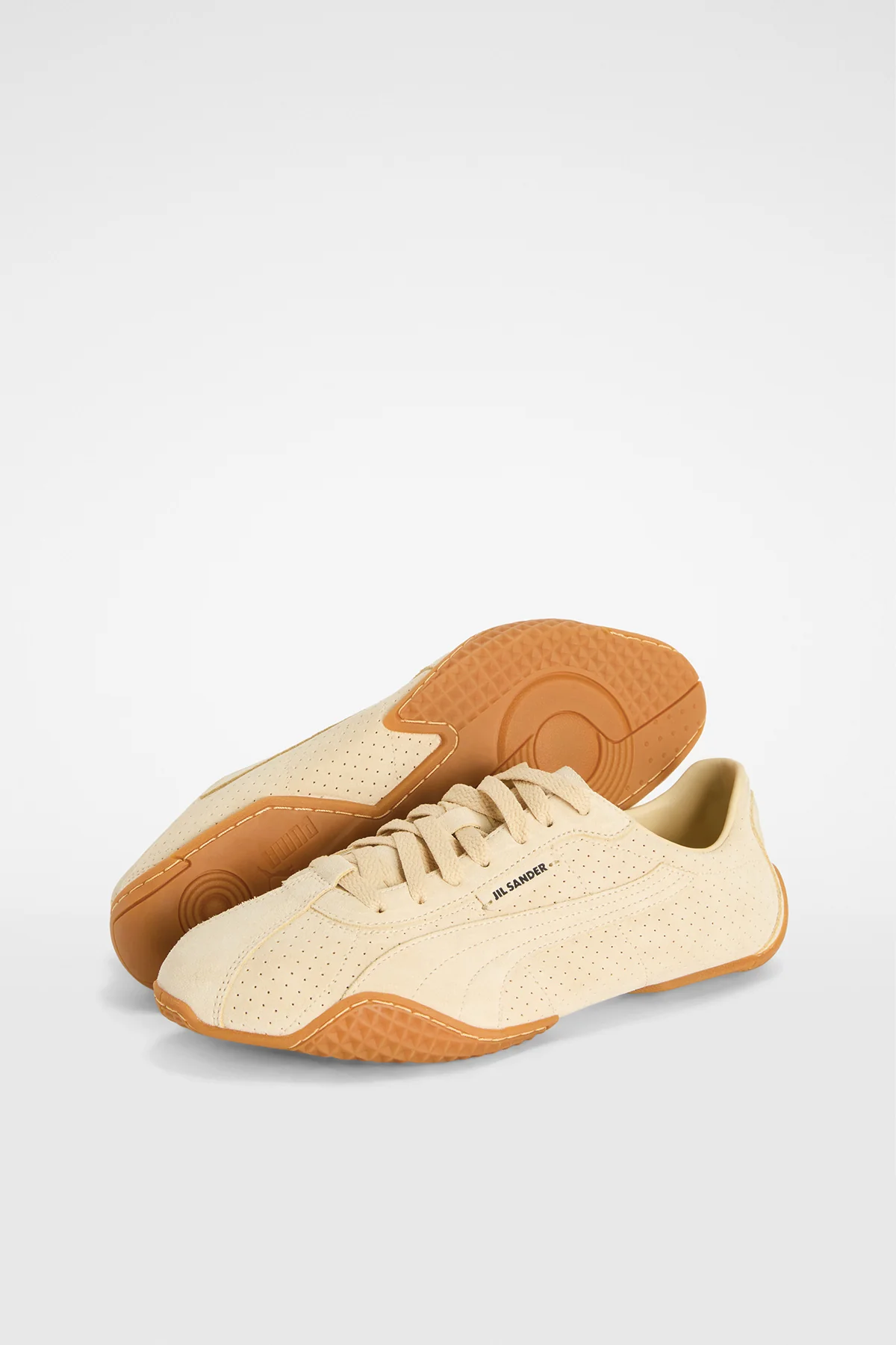 PUMA X JIL SANDER | BEIGE CANVAS K-STREET SUEDE SNEAKERS - Image 5