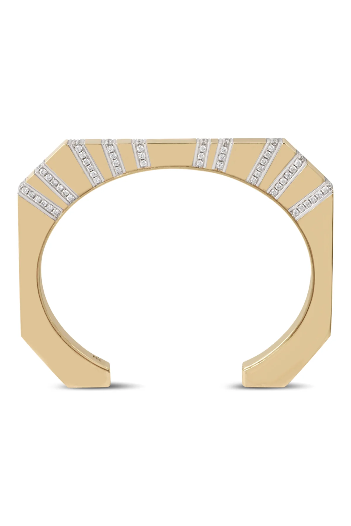 RAINBOW K | BOLD LINE PAVE DIAMOND BANGLE - Image 3