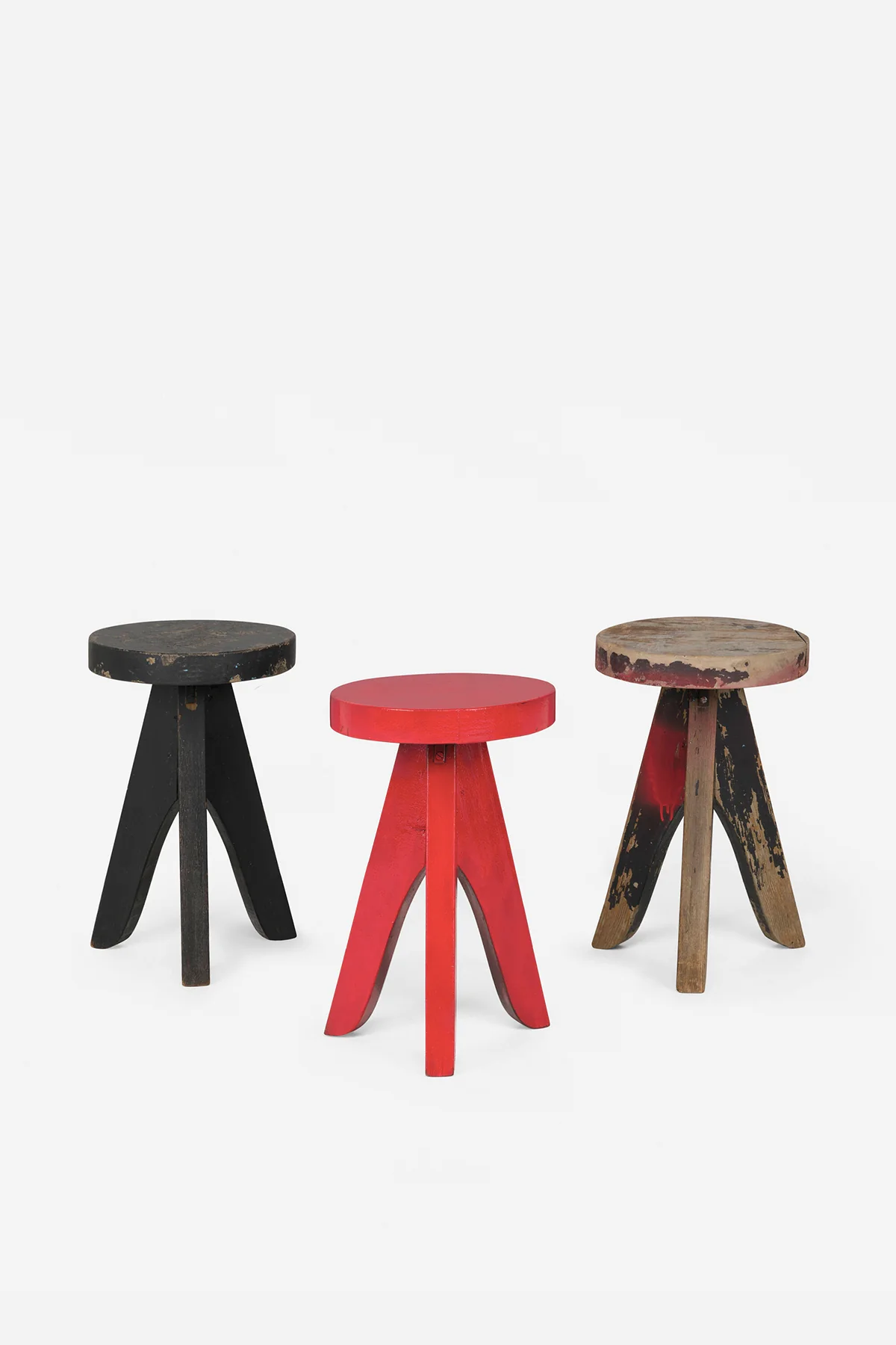 RICHARD FILIPOWSKI | 1953 PROTOTYPE WORK STOOLS, SET OF 3