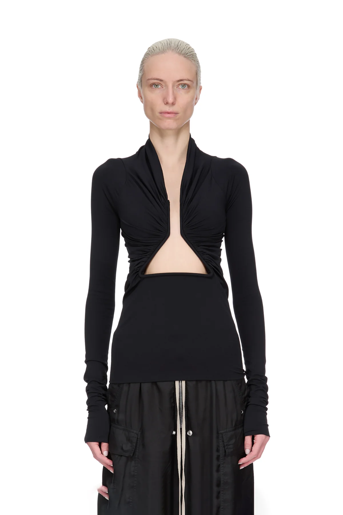 RICK OWENS | ALLANAH PRONG LONG SLEEVE TEE - Image 2