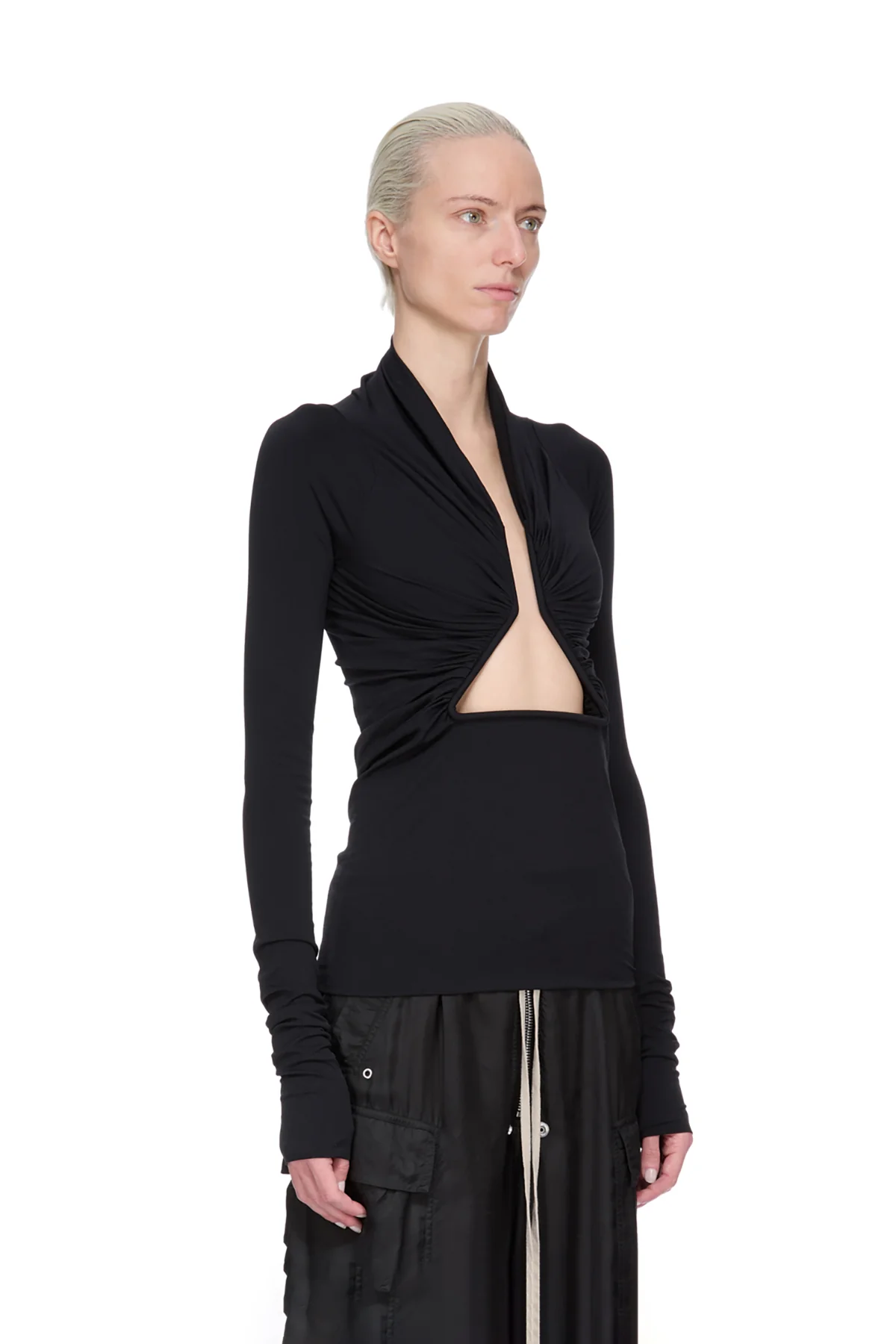 RICK OWENS | ALLANAH PRONG LONG SLEEVE TEE - Image 3