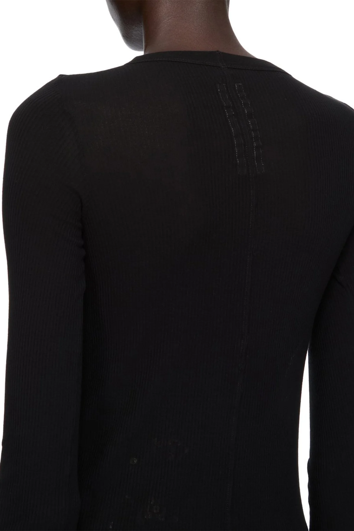 RICK OWENS | CROPPED RIB LONG SLEEVE TEE - Image 6