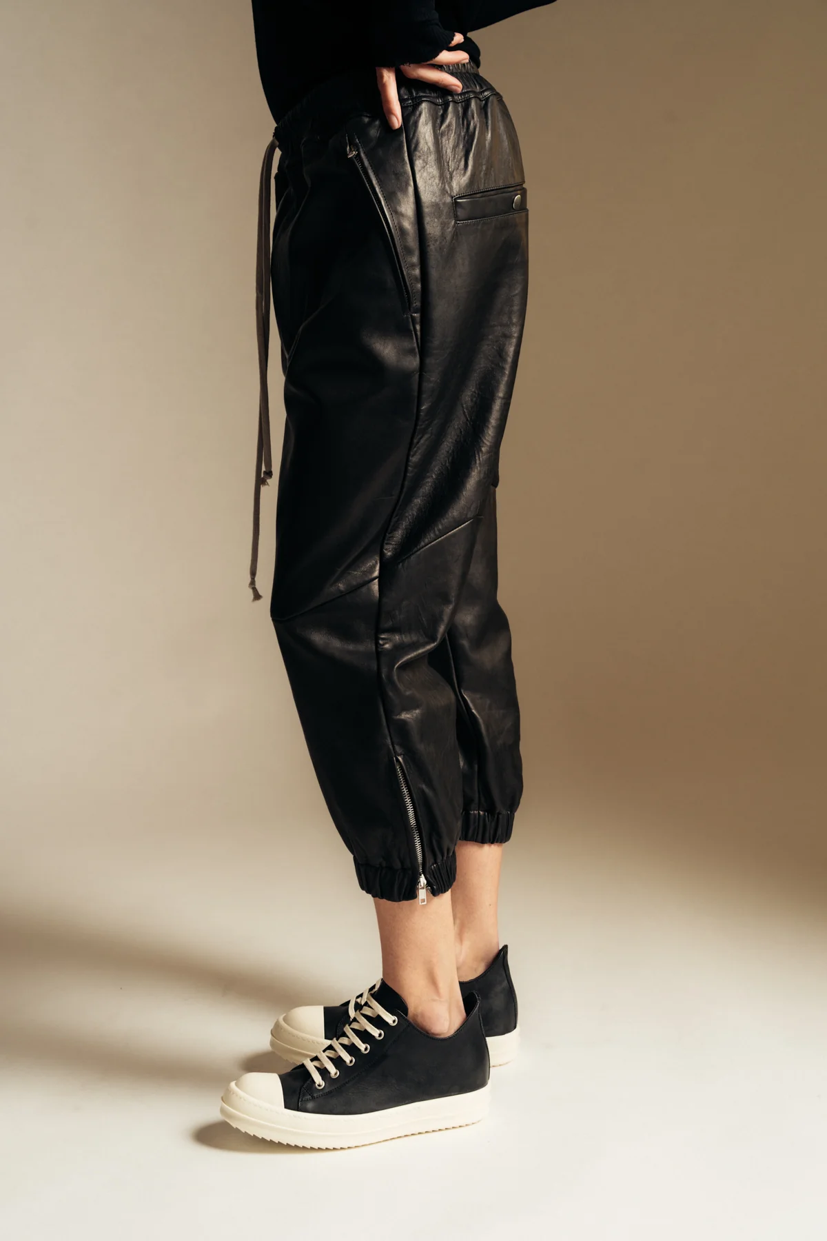 RICK OWENS | CROPPED TRACK PANTS - Image 3