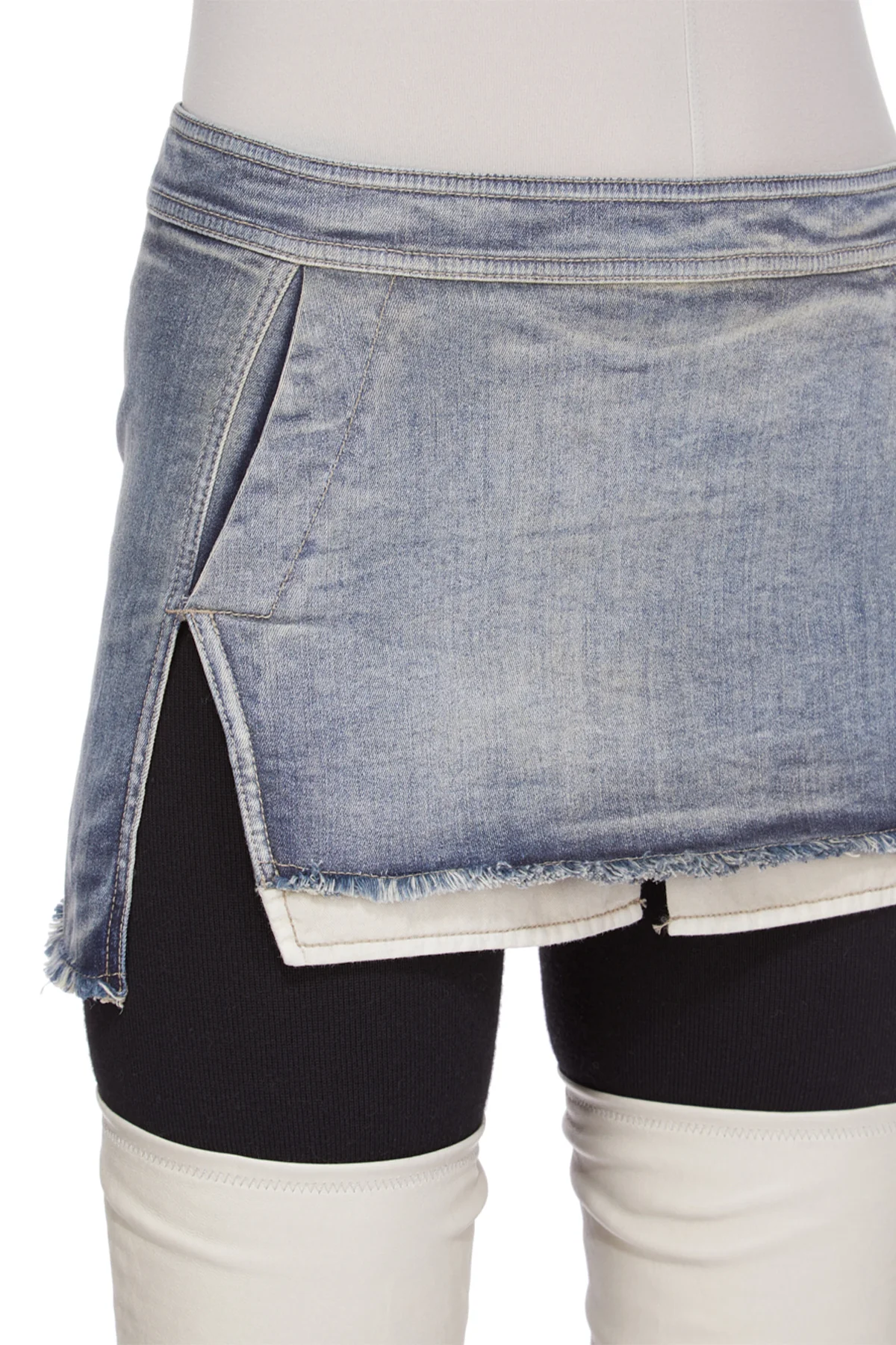RICK OWENS | FOG CUTOFF MINI SKIRT - Image 4