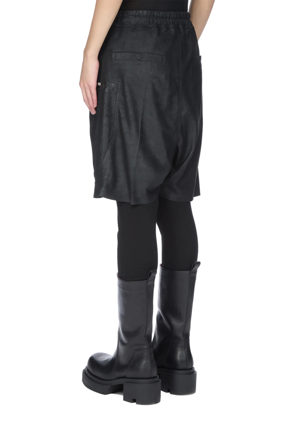 RICK OWENS | LEATHER BAUHAUS BELA SHORTS - Image 4