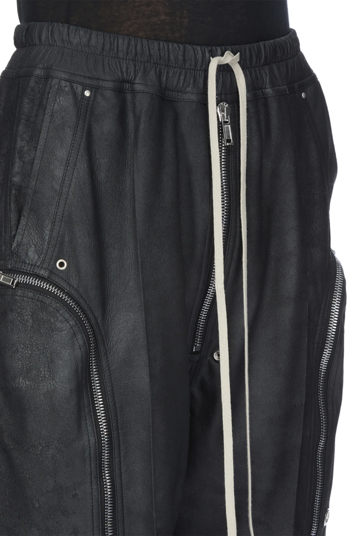RICK OWENS | LEATHER BAUHAUS BELA SHORTS - Image 5