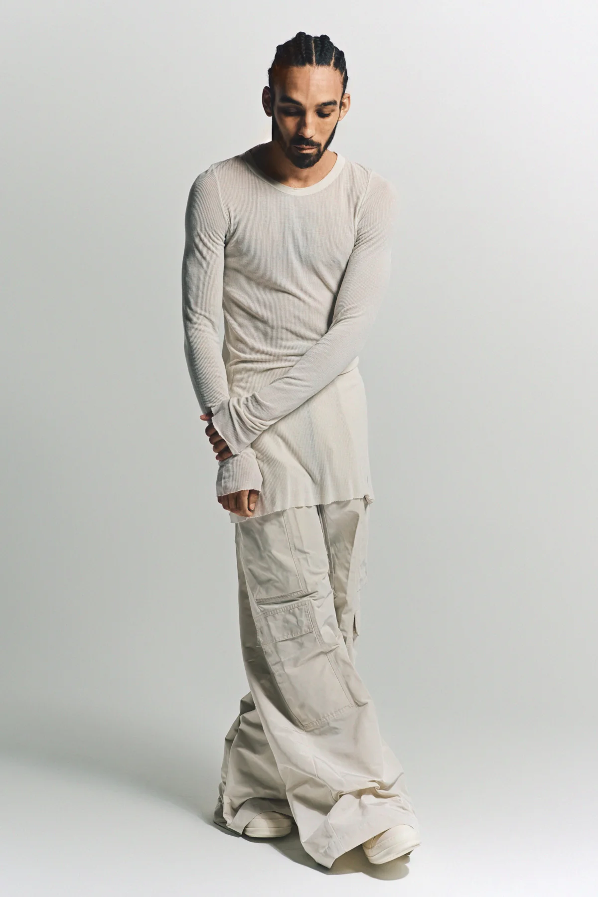 RICK OWENS | RIB LONG SLEEVE TEE