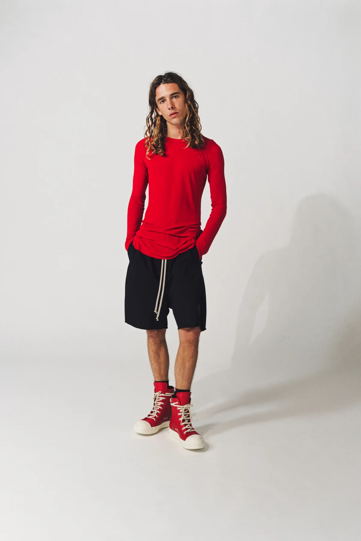 RICK OWENS | RIB LONG SLEEVE TEE - Image 11