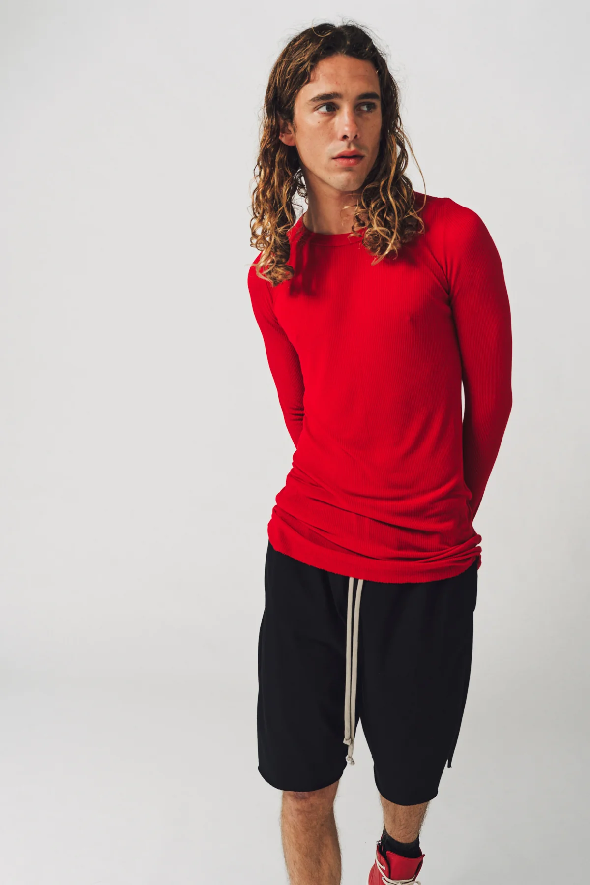 RICK OWENS | RIB LONG SLEEVE TEE - Image 12