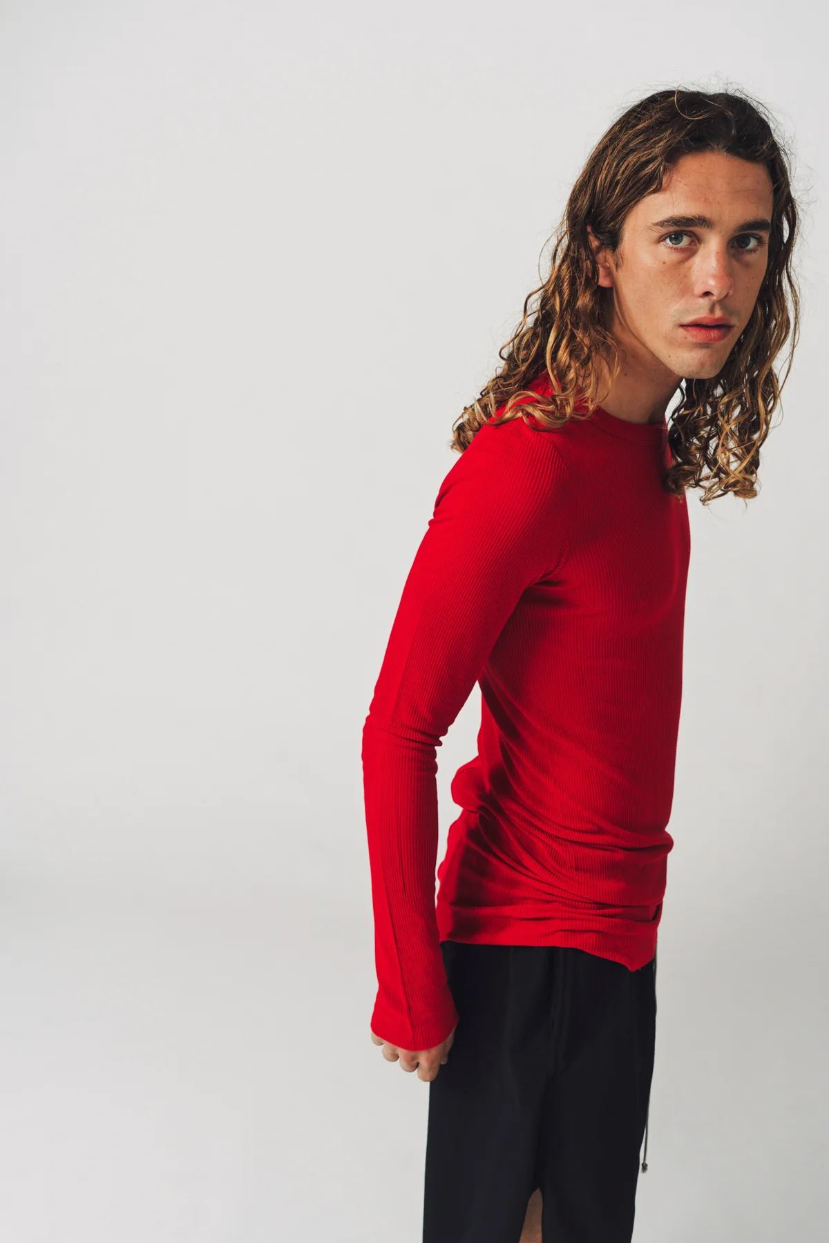 RICK OWENS | RIB LONG SLEEVE TEE - Image 15