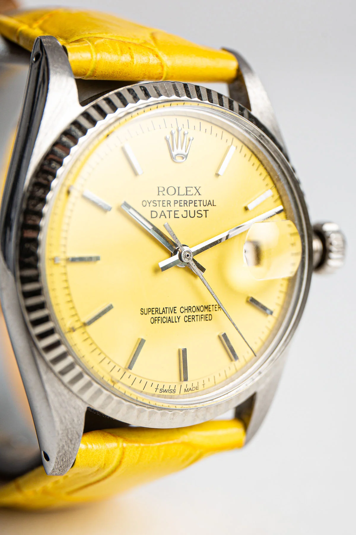 ROLEX | 1966 WHITE GOLD DATEJUST WATCH - Image 3