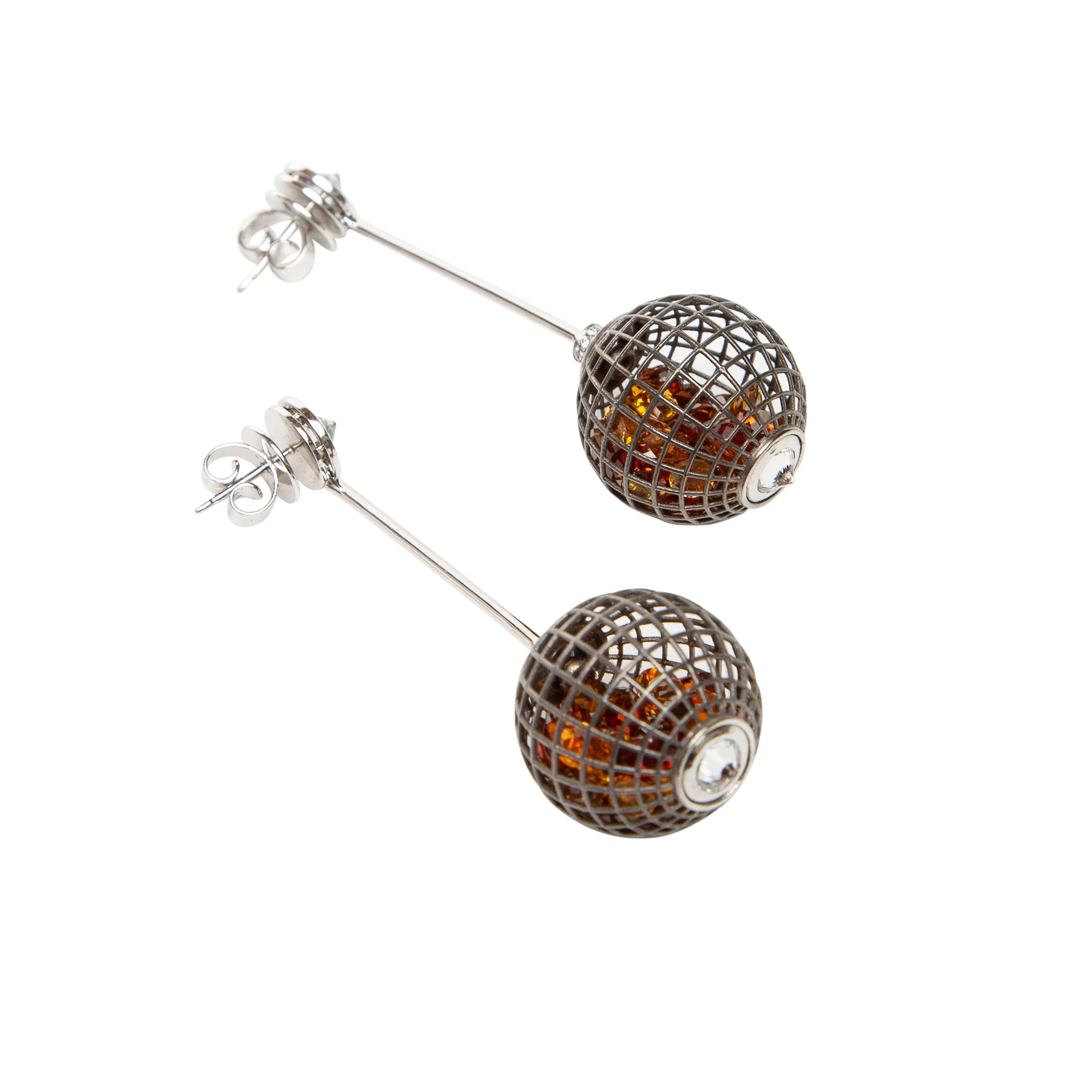 ROULE | PENDULUM SHAKER GLOBE EARRINGS - Image 2