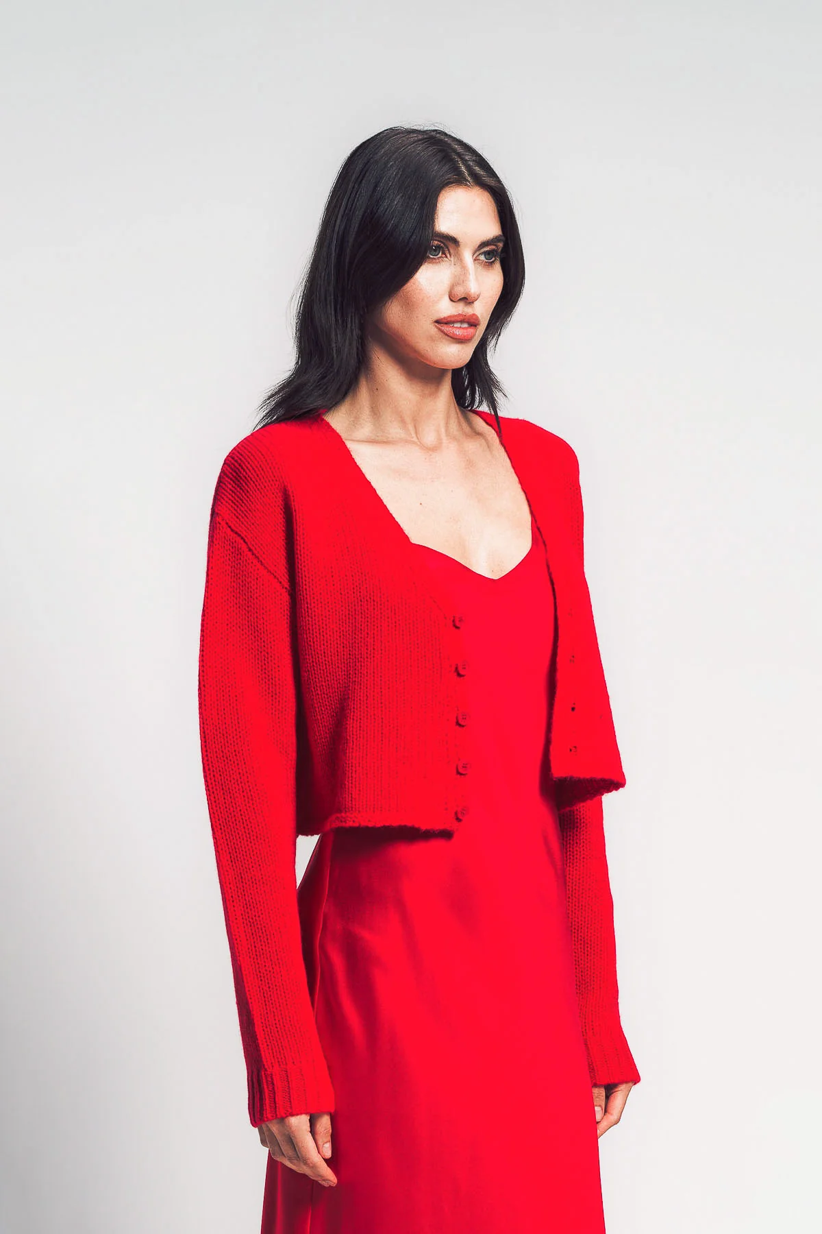SABLYN | BIANCO CROPPED V-NECK CASHMERE CARDIGAN - Image 4