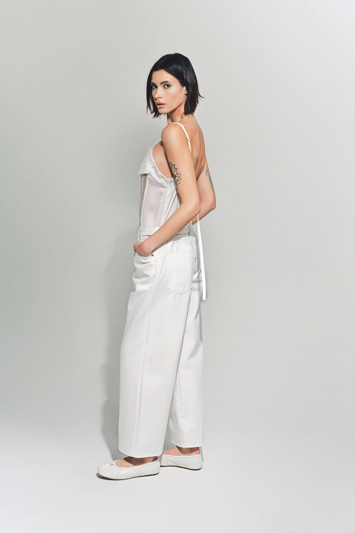 SACAI | DENIM MIX JUMPSUIT