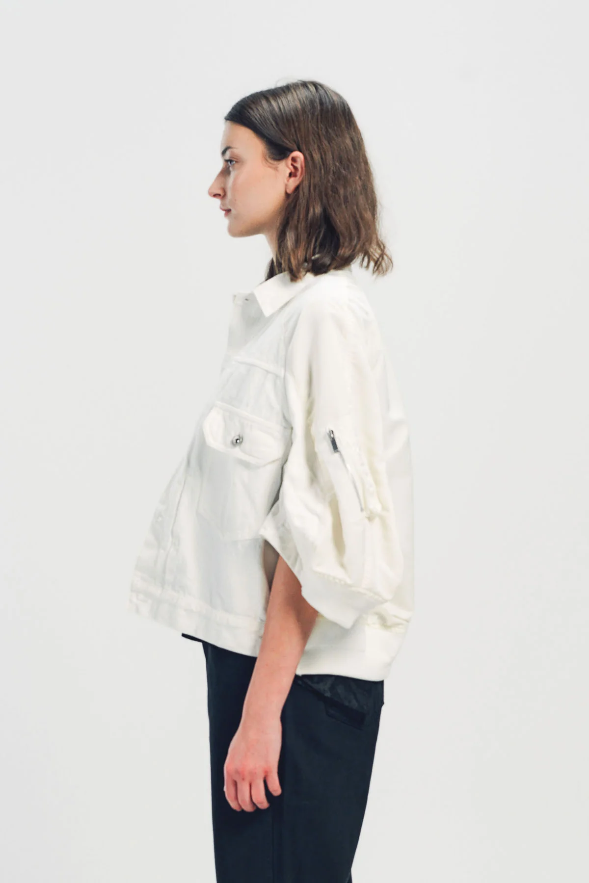 SACAI | DENIM X NYLON TWILL JACKET - Image 3