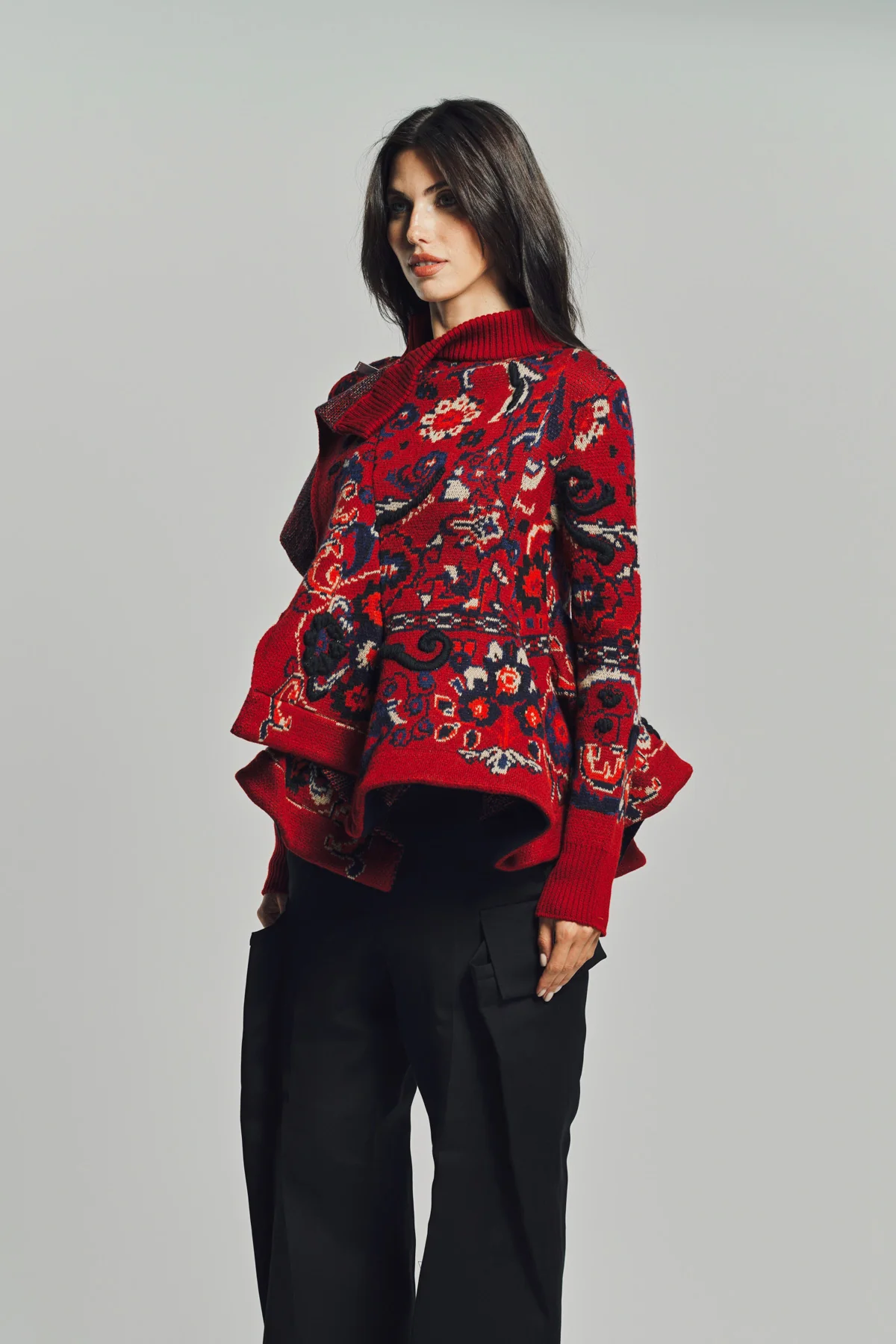 SACAI | FLORAL JACQUARD BLOUSON - Image 3
