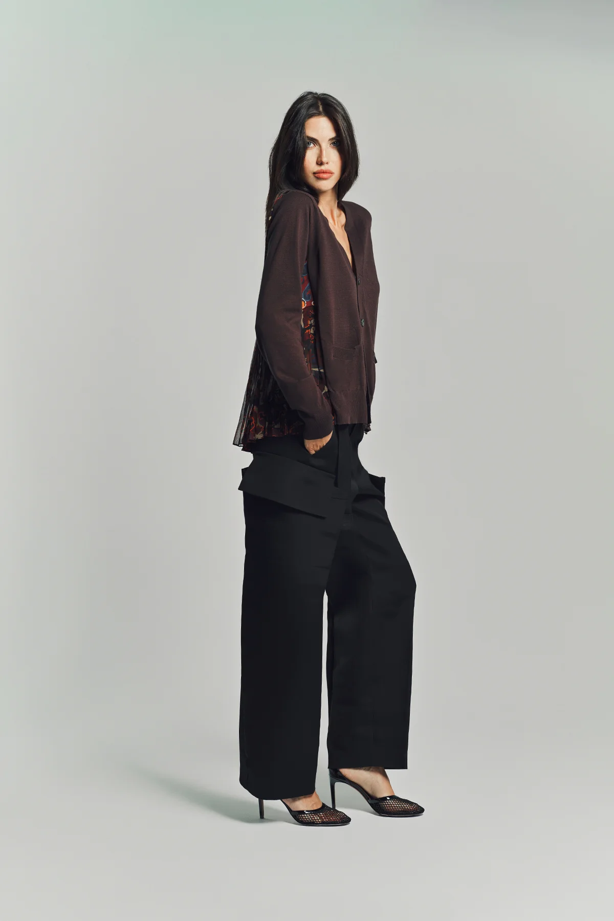 SACAI | FLORAL PRINT CARDIGAN