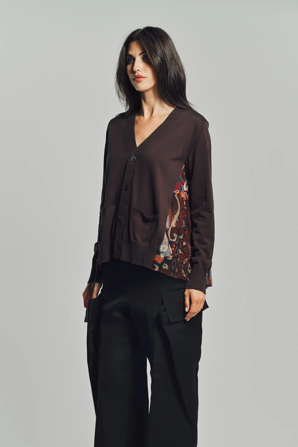 SACAI | FLORAL PRINT CARDIGAN - Image 3