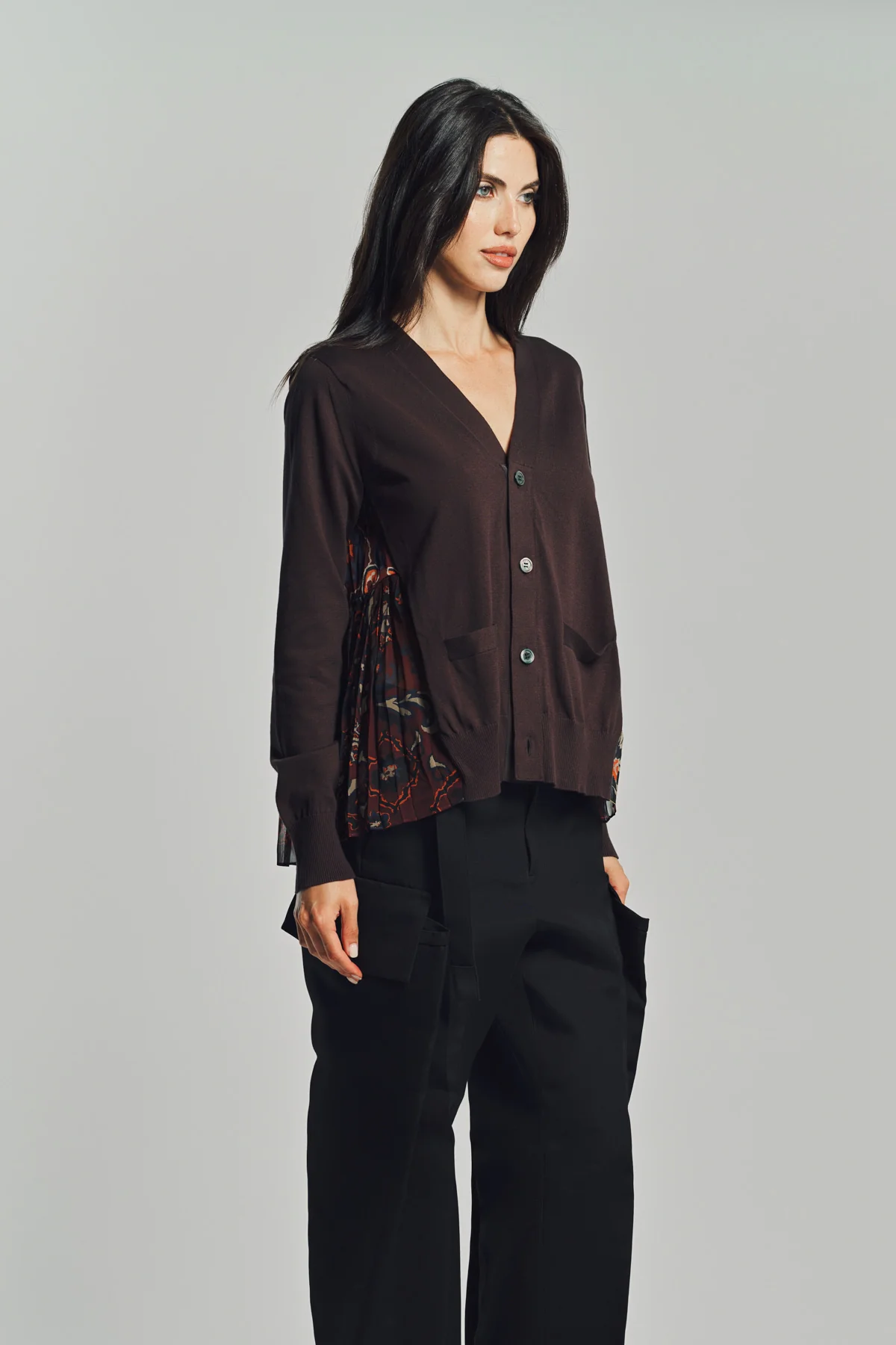 SACAI | FLORAL PRINT CARDIGAN - Image 4