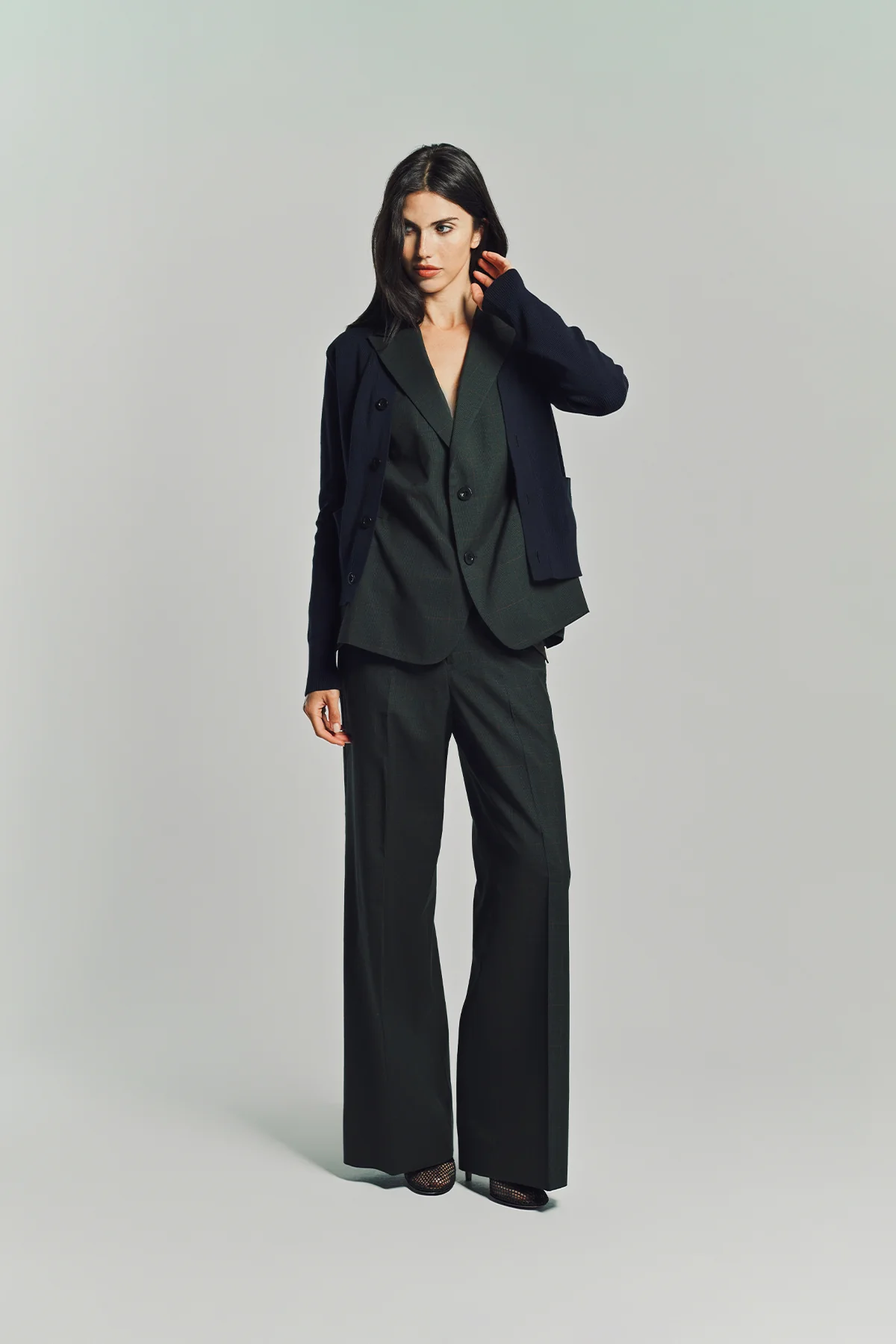 SACAI | GLEN CHECK PANTS
