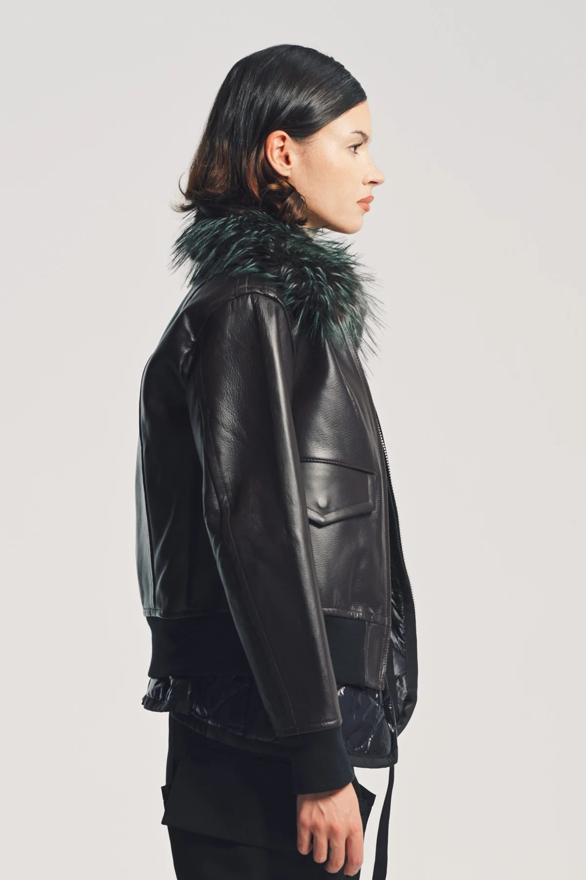 SACAI | LEATHER BLOUSON - Image 3
