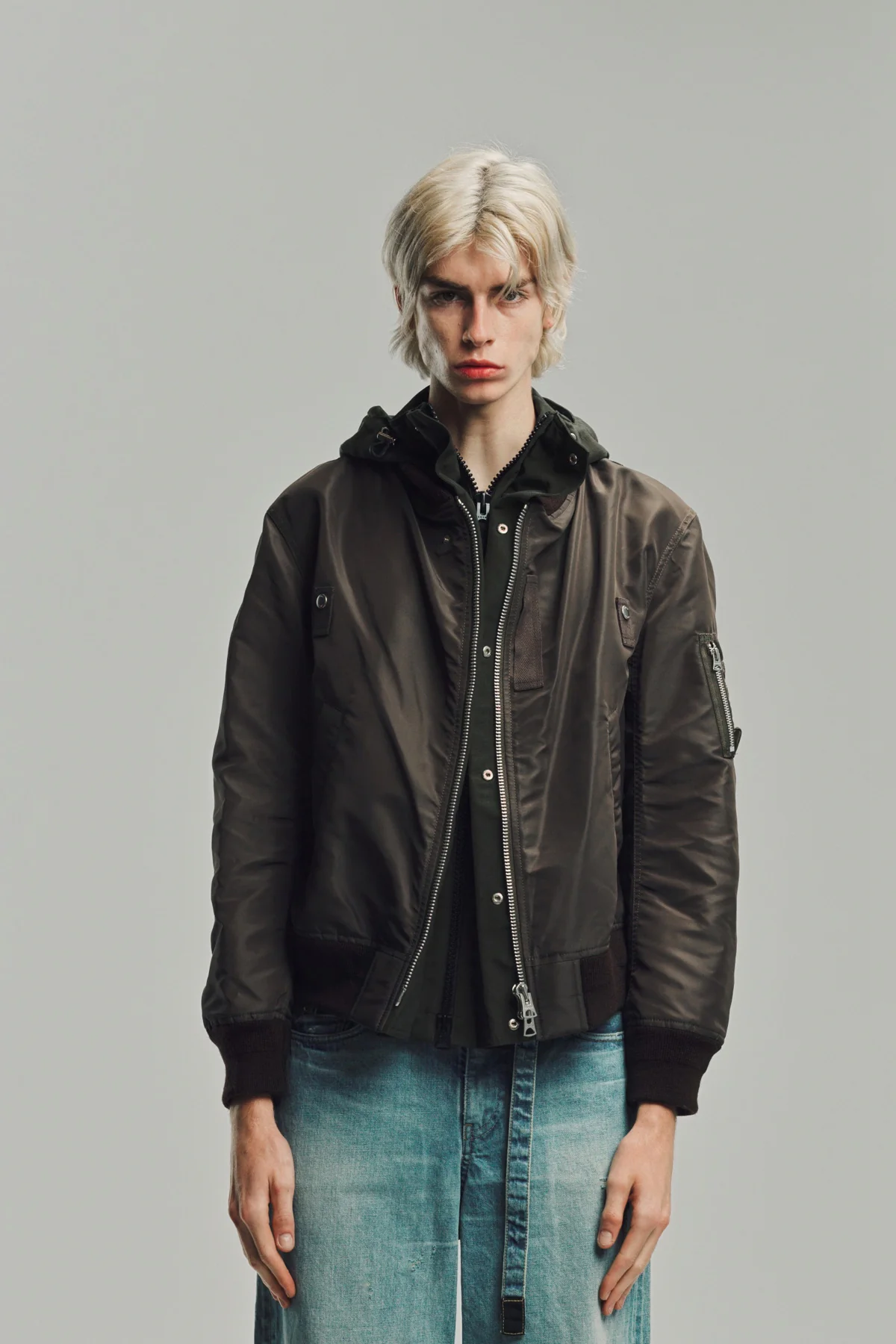 SACAI | NYLON TWILL X GROSGRAIN BLOUSON - Image 2