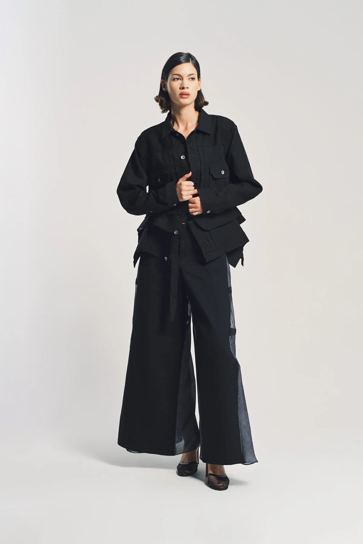 SACAI | PANELED DENIM JEANS