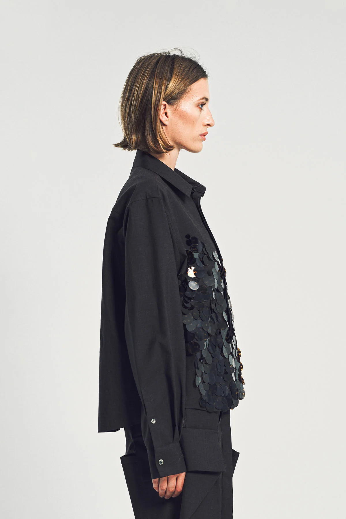 SACAI | SEQUIN LONG SLEEVE SHIRT - Image 3