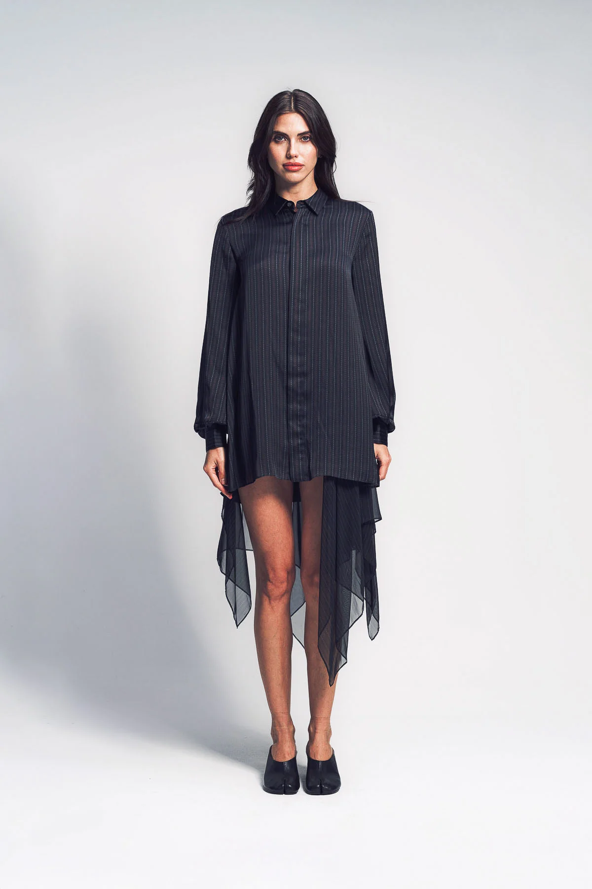 SACAI | STRIPED SATIN DRESS - Image 2
