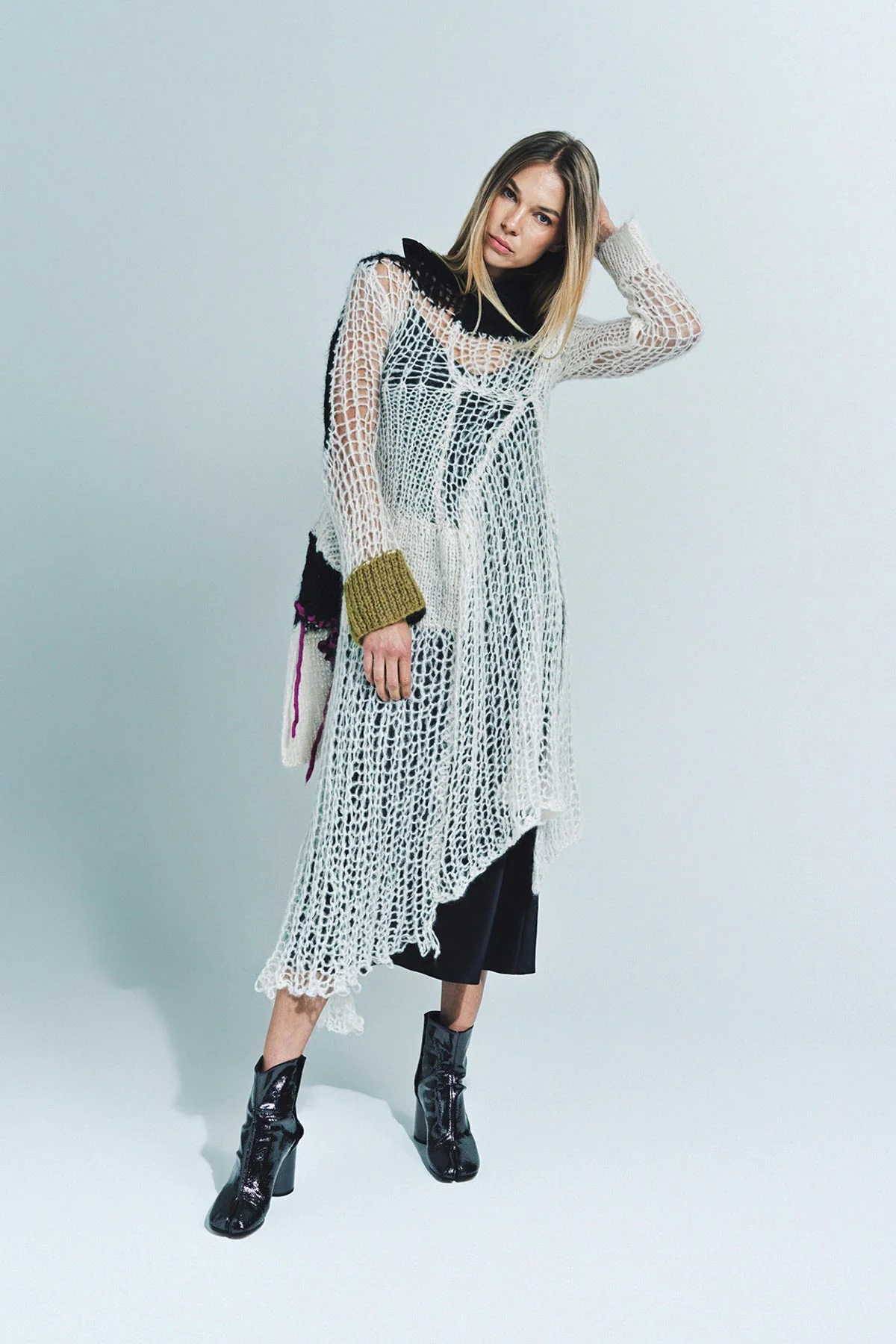 SACAI | WOOL MOHAIR KNIT DRESS