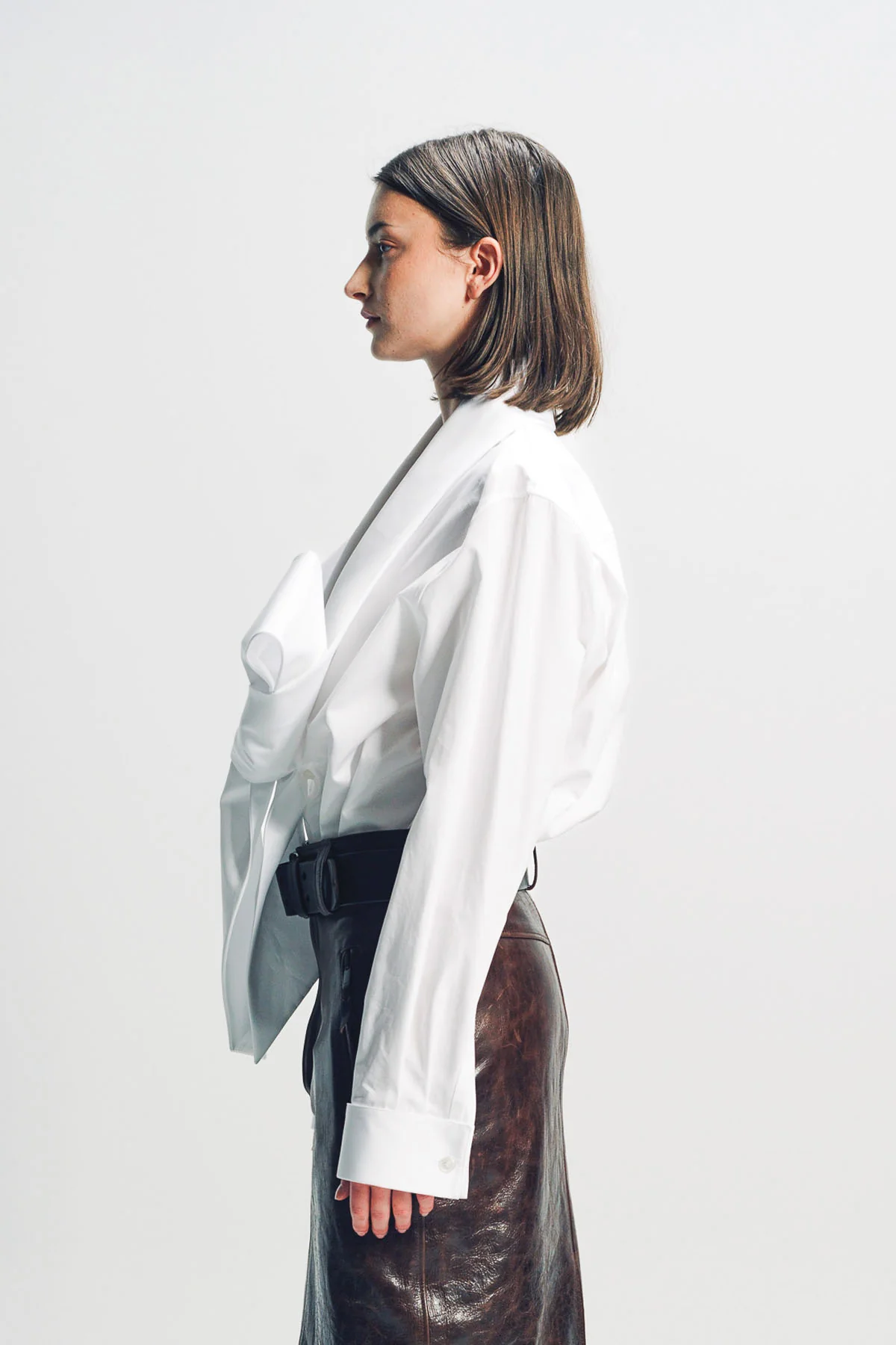 SAINT LAURENT | LAVALLIÈRE SHIRT IN COTTON POPLIN - Image 3
