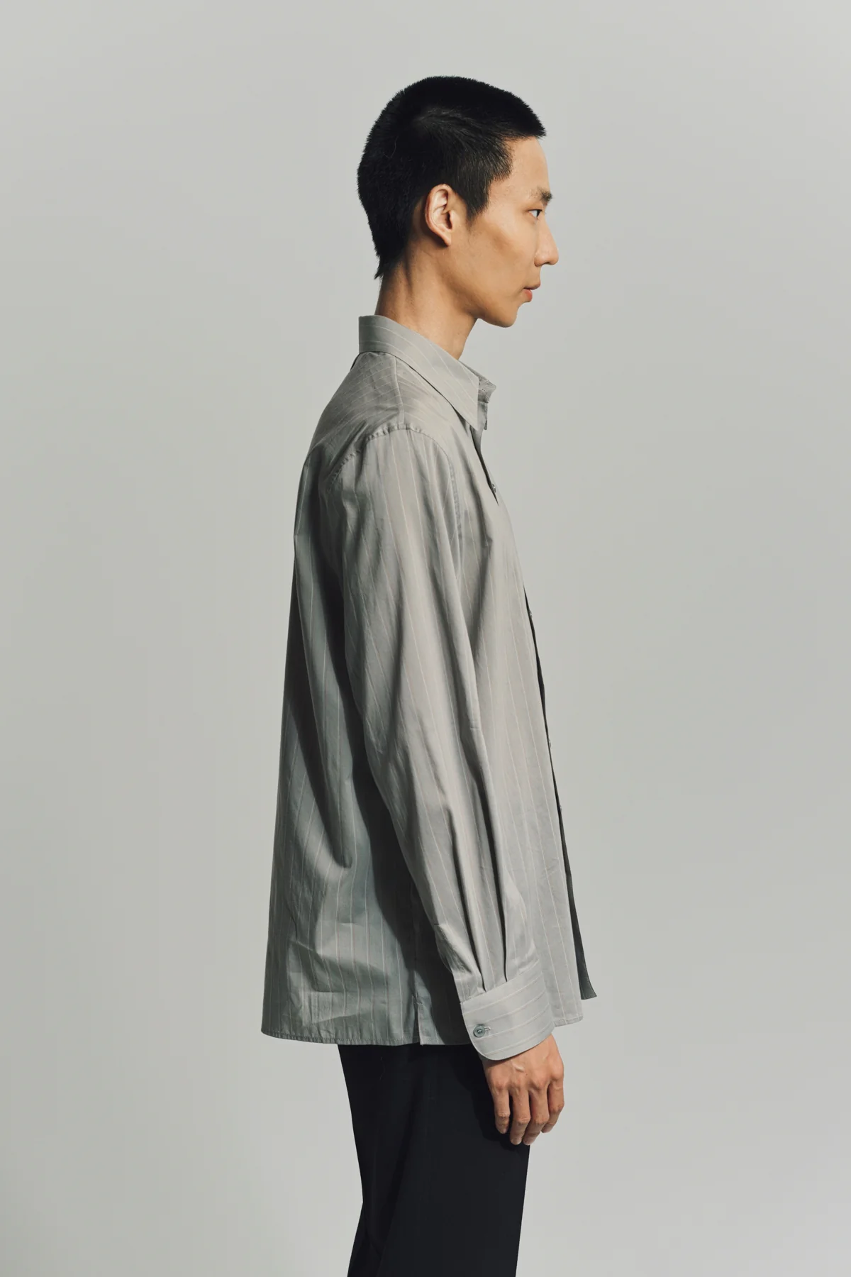SAINT LAURENT | SHIRT IN STRIPED COTTON AND SILK VOILE - Image 3