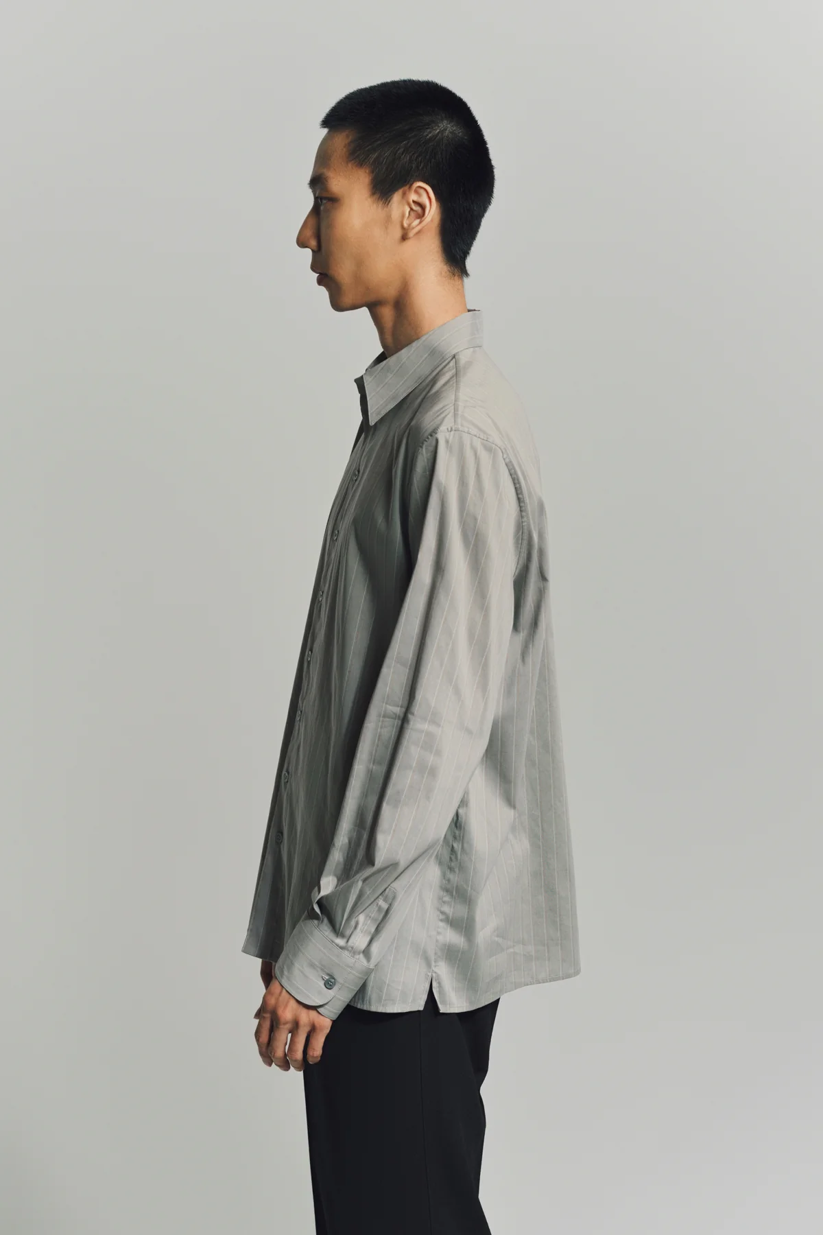 SAINT LAURENT | SHIRT IN STRIPED COTTON AND SILK VOILE - Image 5
