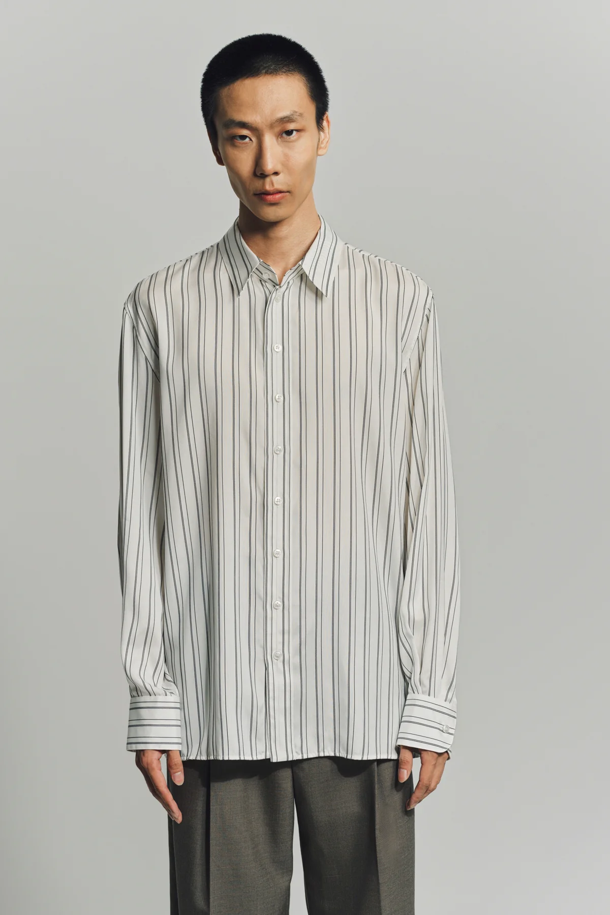 SAINT LAURENT | SHIRT IN STRIPED SILK - Image 2