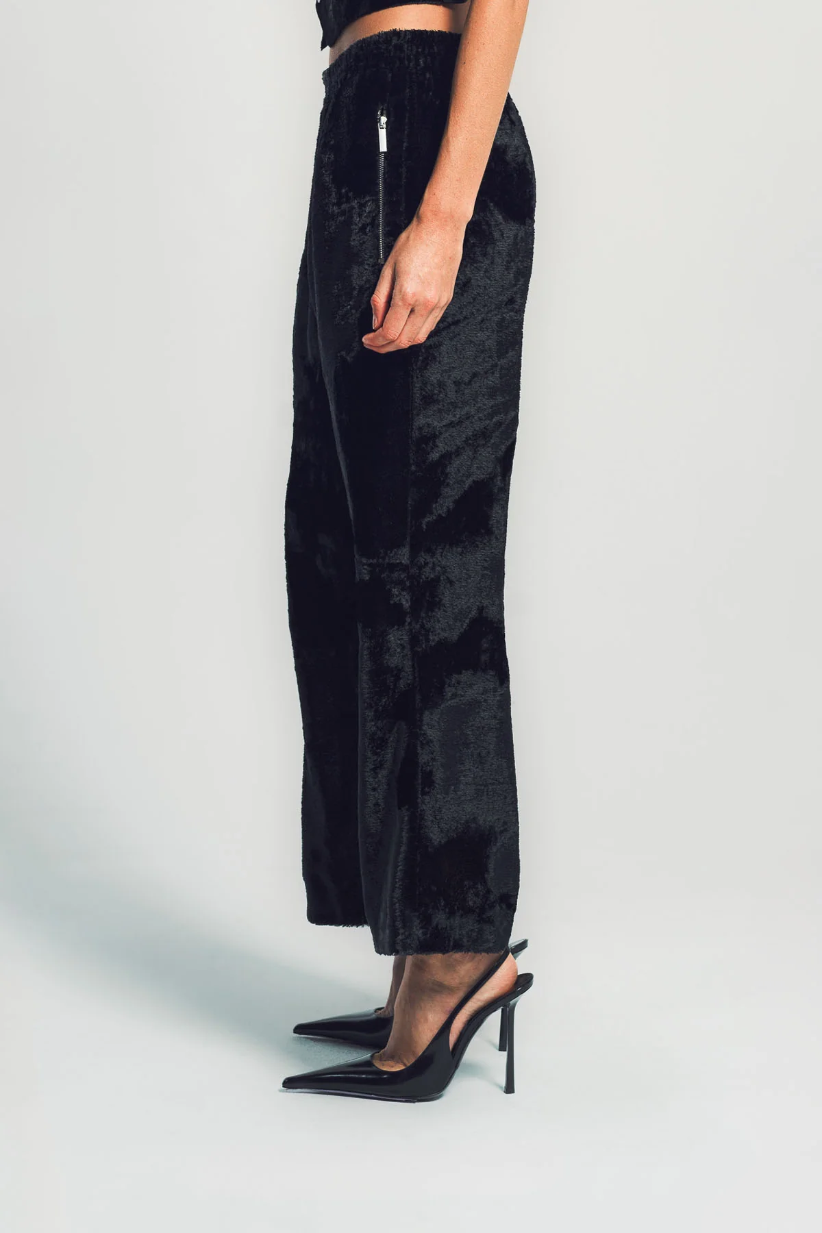 SAPIO | NO. 40 VELVET LONG HAIR JERSEY PANTS - Image 4