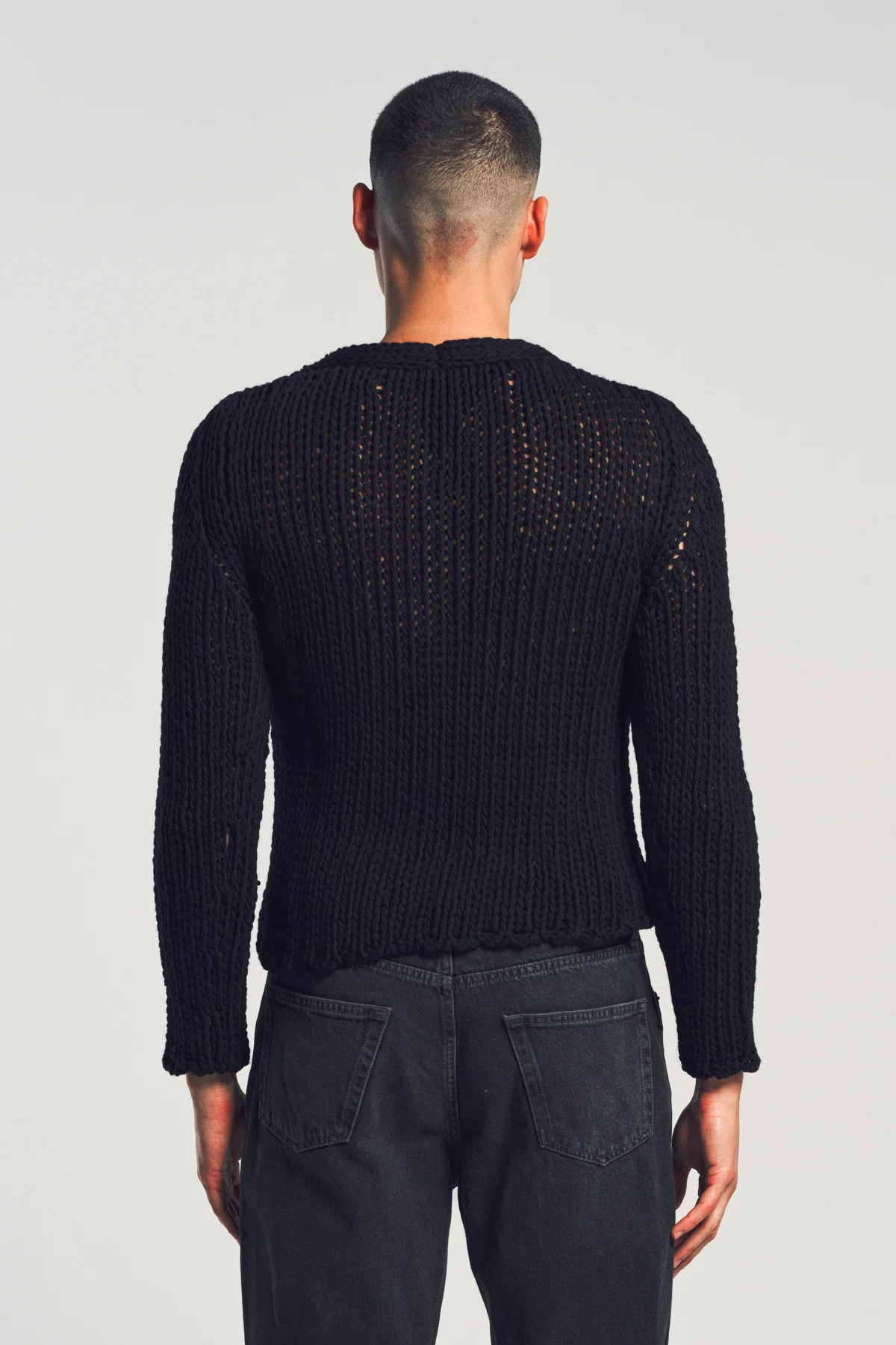SAPIO | OPEN KNIT V-NECK SWEATER - Image 4