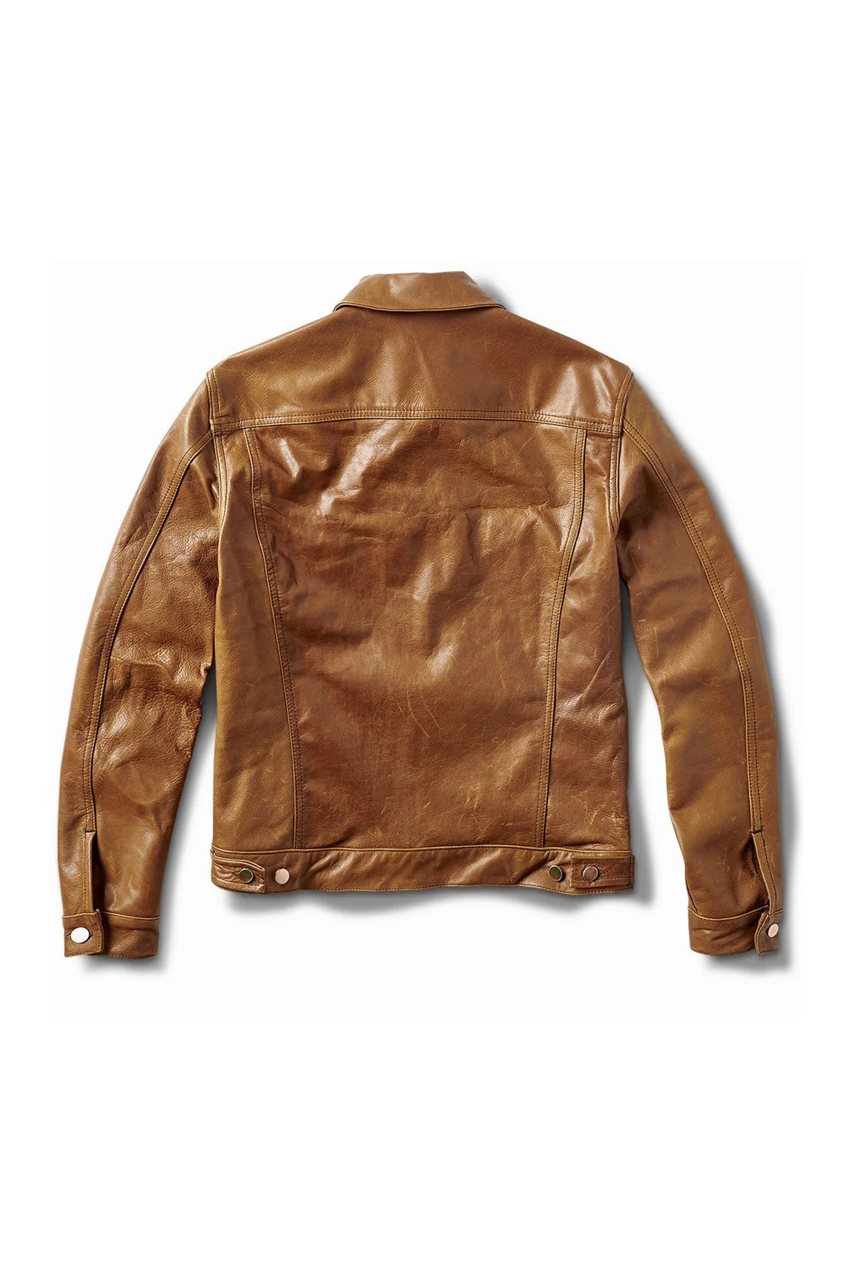 SCHAEFFER'S GARMENT HOTEL | AGED ITALIAN HANDMADE LEATHER TRUCKER JACKET - Image 2