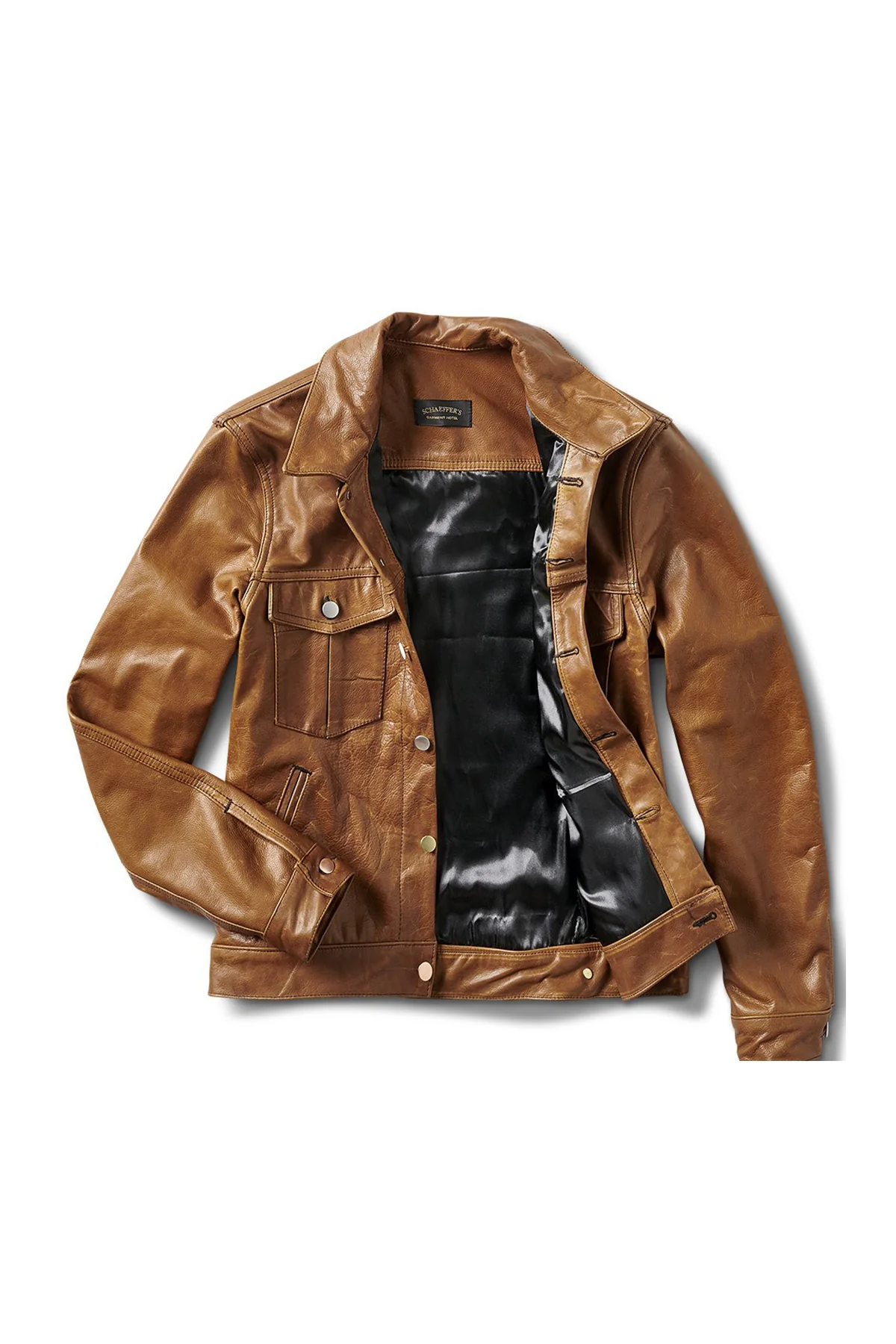 SCHAEFFER'S GARMENT HOTEL | AGED ITALIAN HANDMADE LEATHER TRUCKER JACKET - Image 3