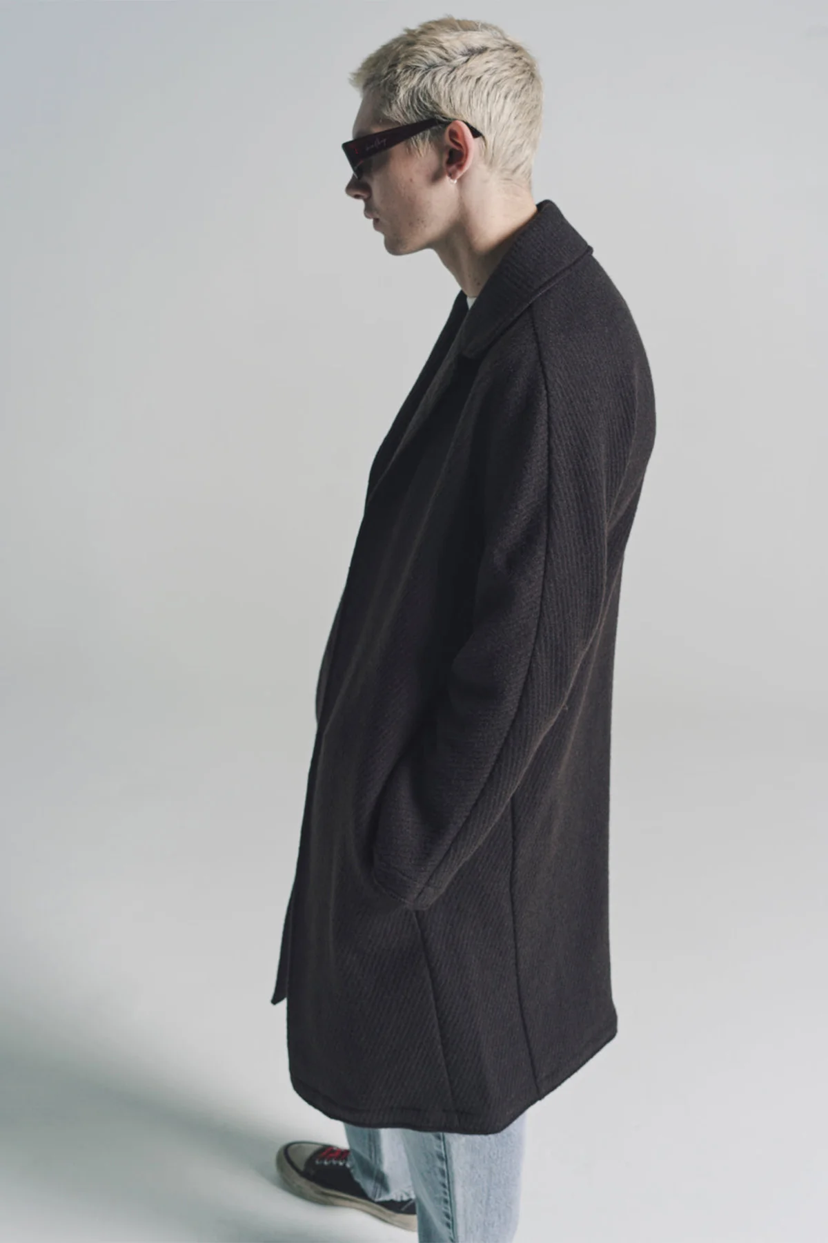 SECOND/LAYER | CHULO TWEED LONG COAT - Image 2