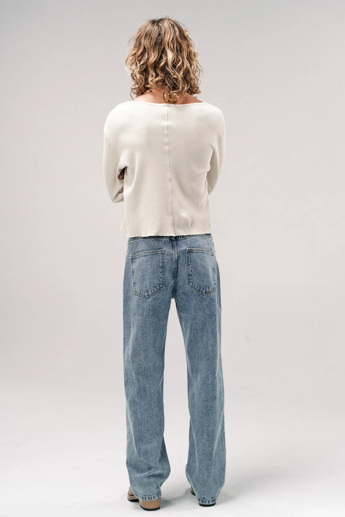 SECOND/LAYER | STONEWASH BIG PAPI DENIM JEANS - Image 4