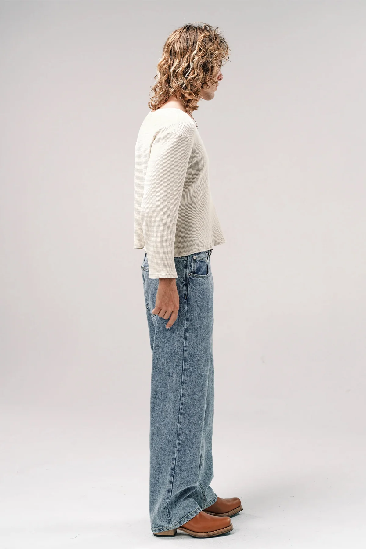 SECOND/LAYER | STONEWASH BIG PAPI DENIM JEANS - Image 5