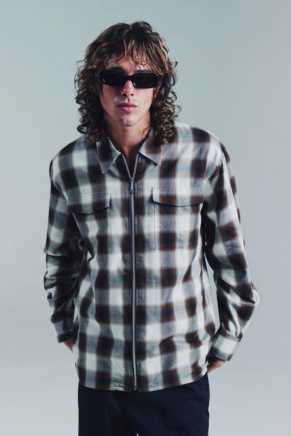 SECOND/LAYER | ZIP RELAXED LONG SLEEVE SHIRT - Image 5