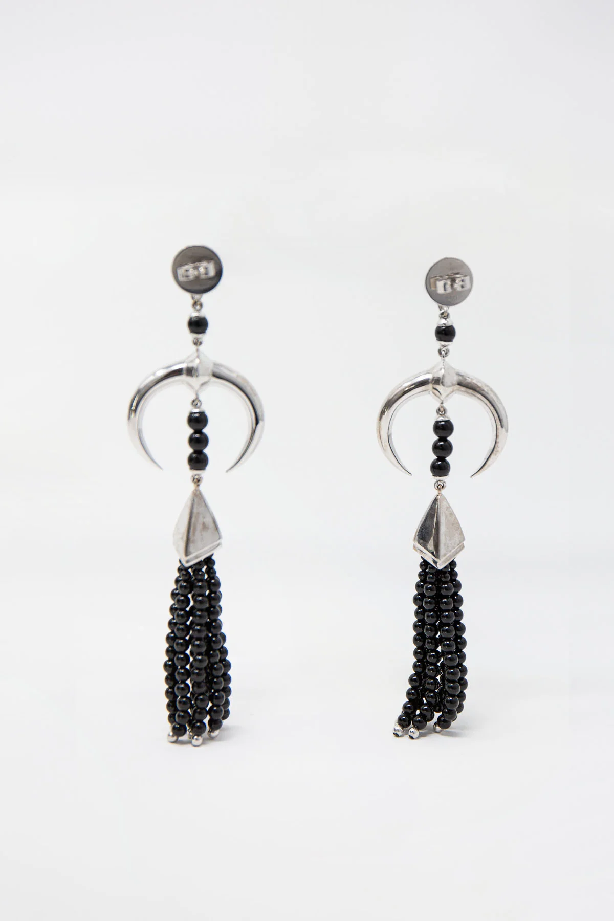 SHAUN LEANE | DIAMOND CRESCENT BEAD DROP EARRINGS - Image 3