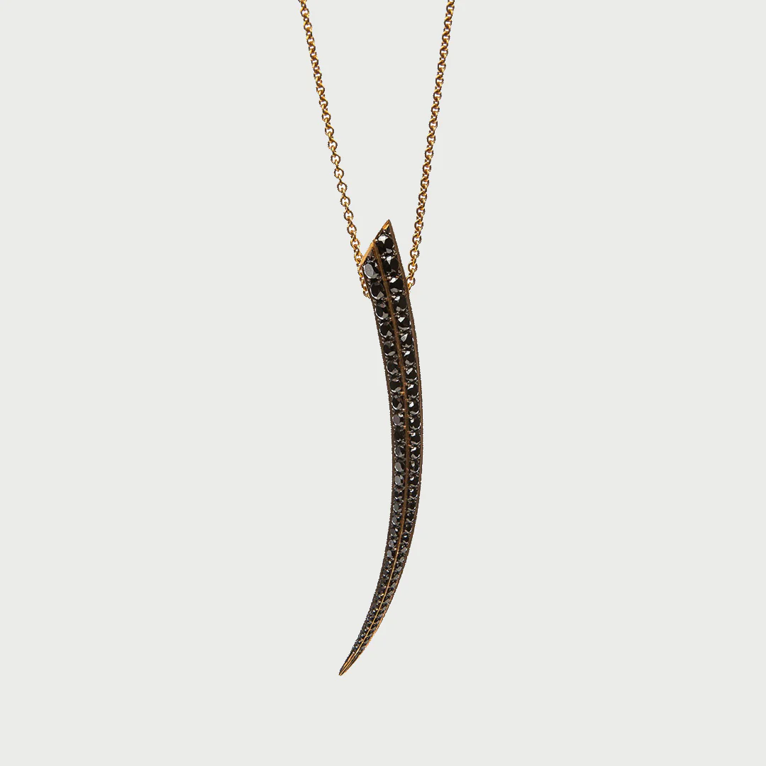 SHAUN LEANE | LARGE BLACK DIAMOND SABRE NECKLACE