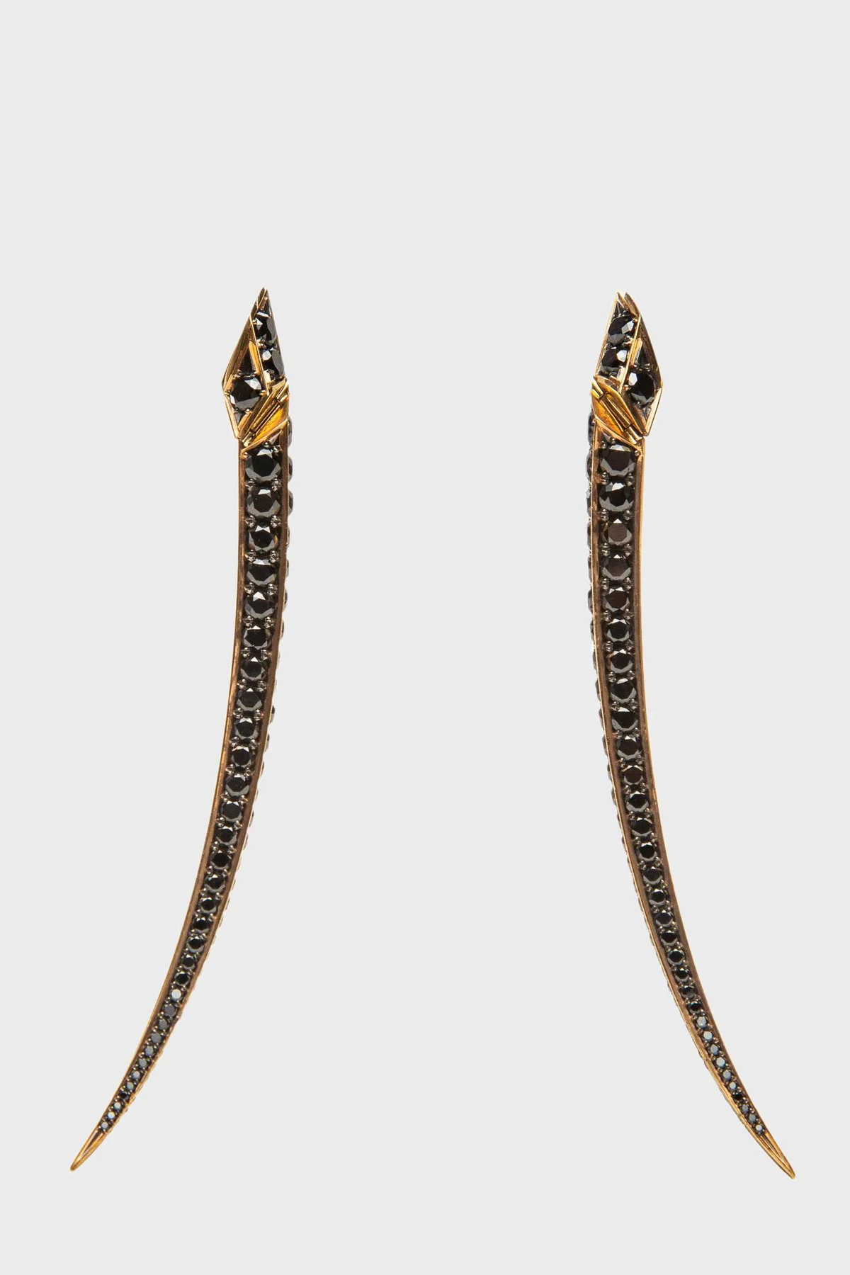 SHAUN LEANE | ROSE GOLD LARGE BLACK DIAMOND EARRING