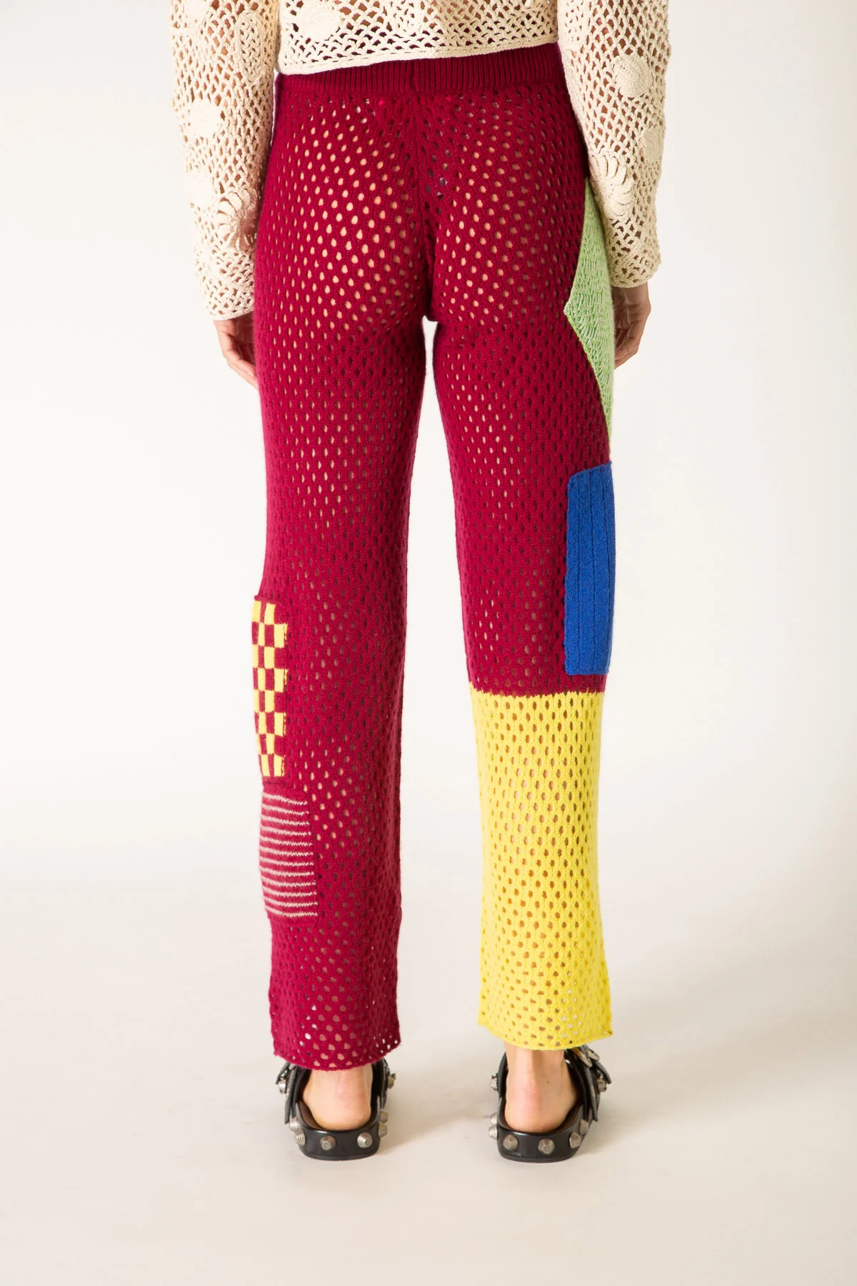 THE ELDER STATESMAN | LOOSE NET PATCHWORK PANTS - Image 4