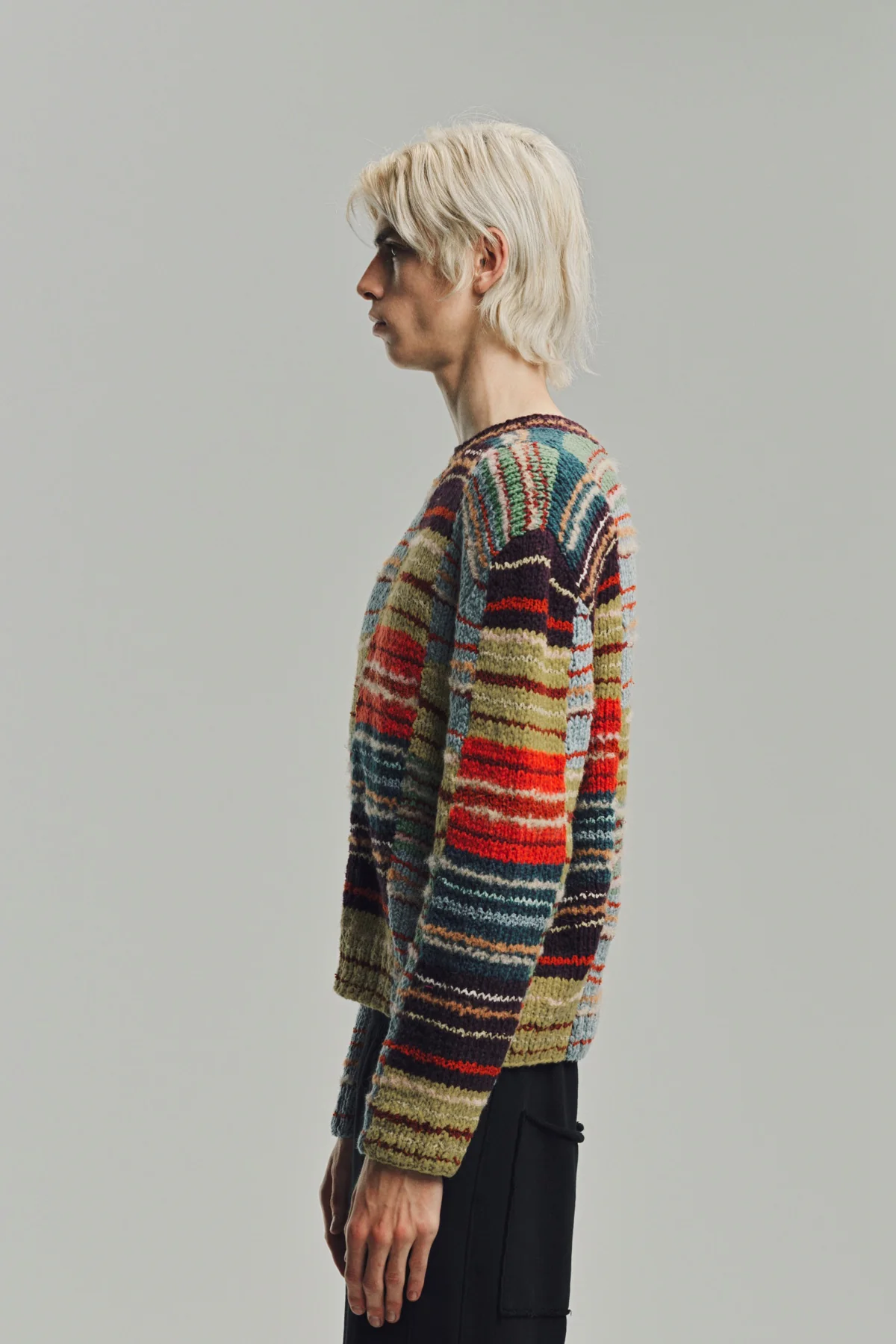 THE ELDER STATESMAN | PATCHWORK SCRAP CREW SWEATER - Image 3