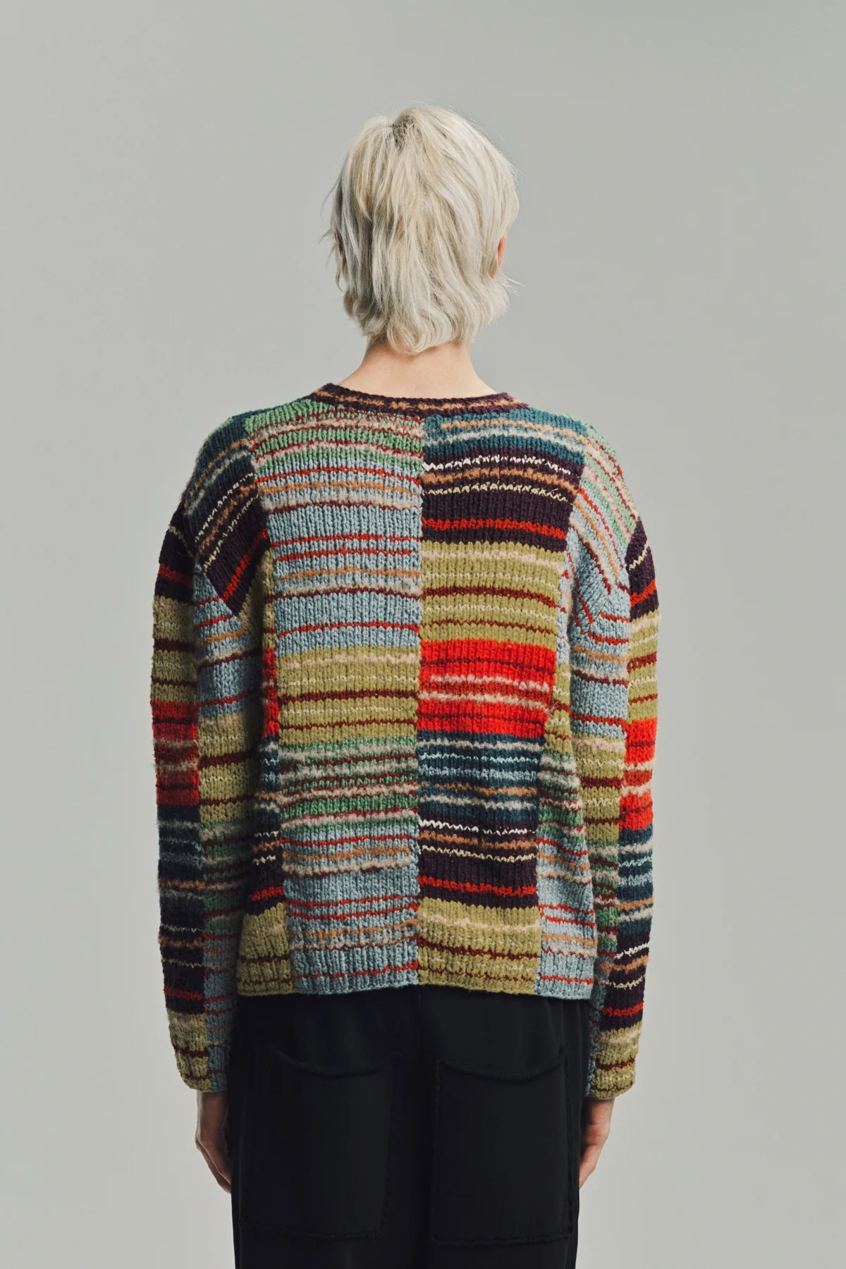 THE ELDER STATESMAN | PATCHWORK SCRAP CREW SWEATER - Image 4